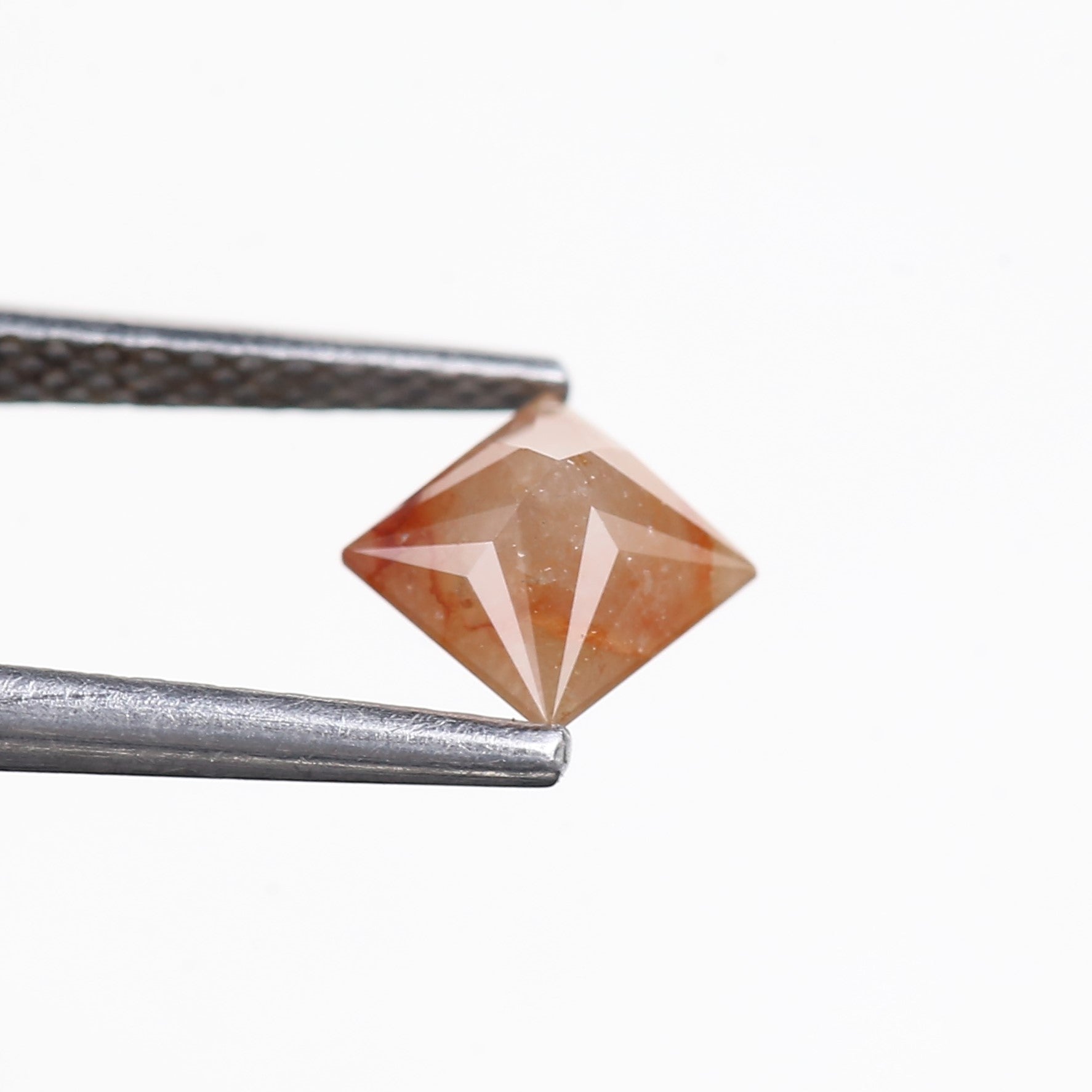0.75 Carat Natural Orange Princess Salt Pepper Diamond 4.9 MM