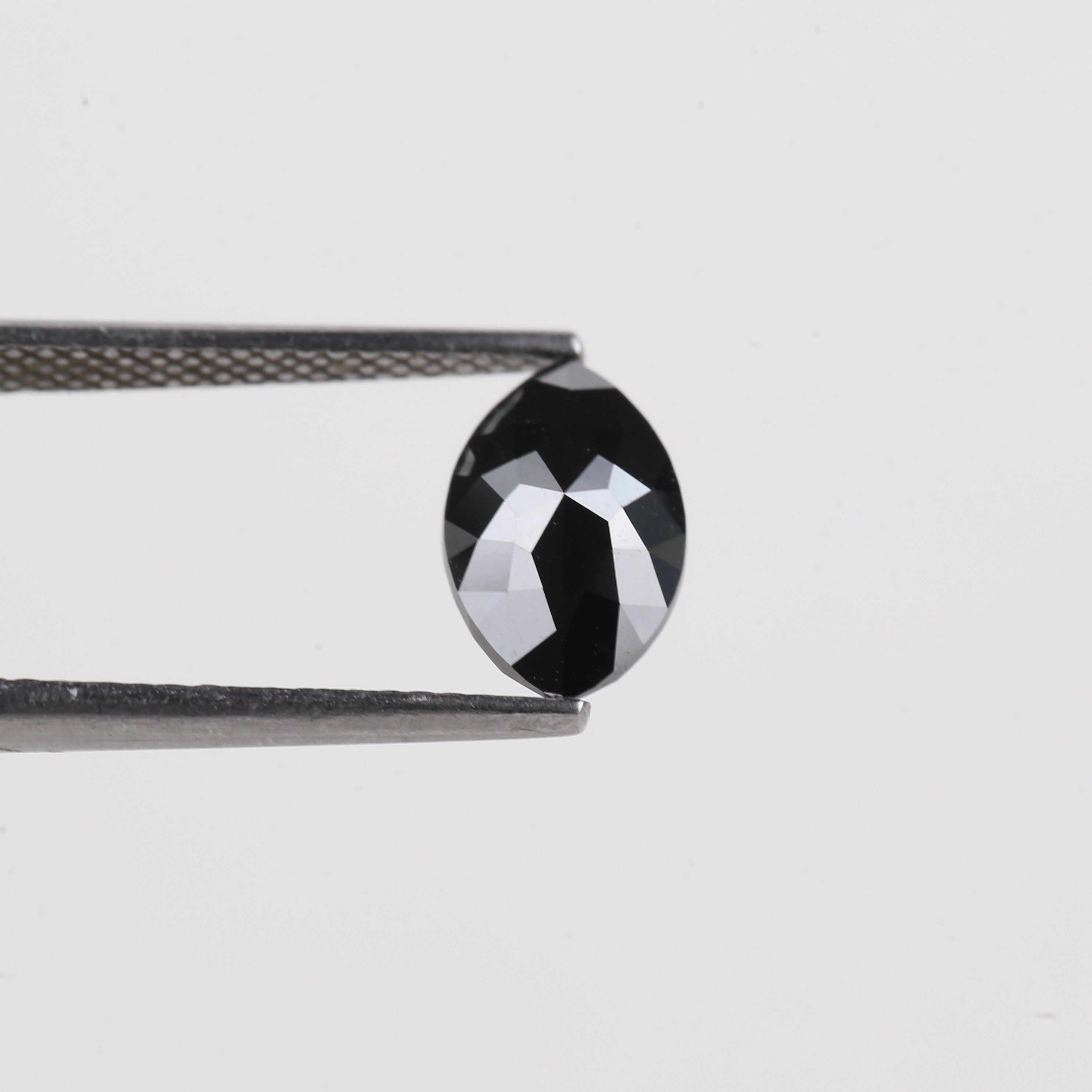 1.5 Carat Black Diamond Natural Marquise Double Rose Cut Loose 9.43 MM