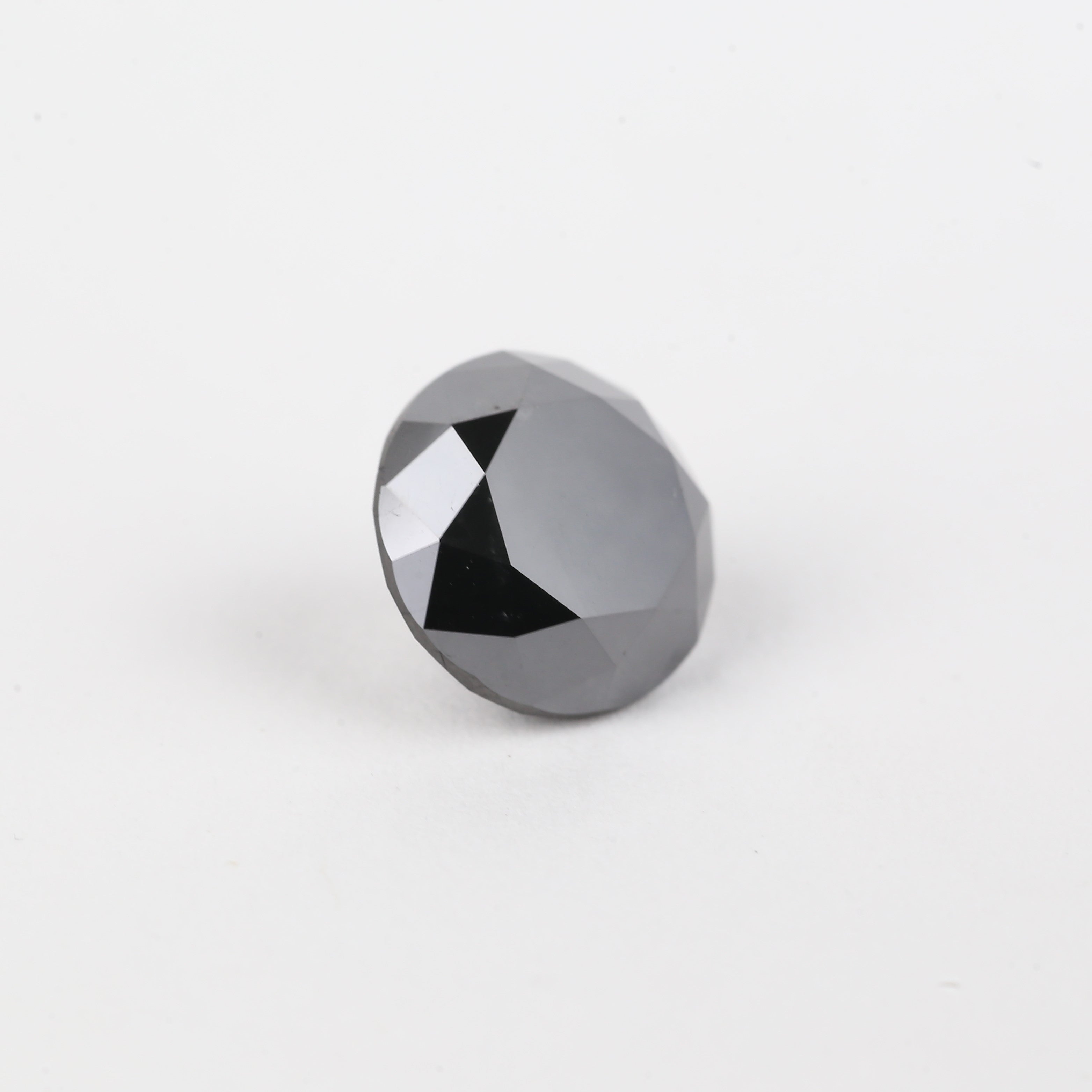 11.16 Carat AA Quality Black Round Brilliant Cut Diamond 12.90 MM