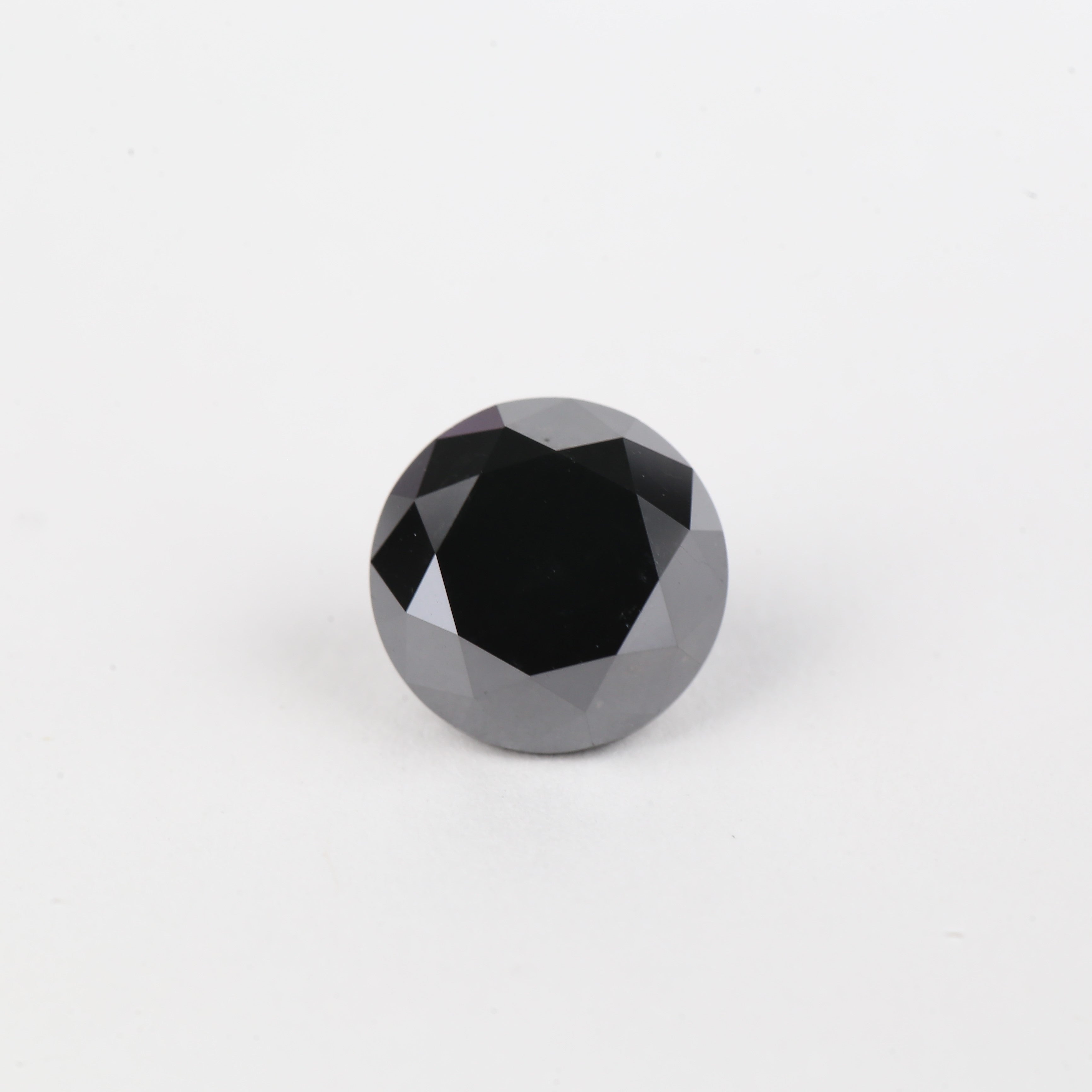11.16 Carat AA Quality Black Round Brilliant Cut Diamond 12.90 MM