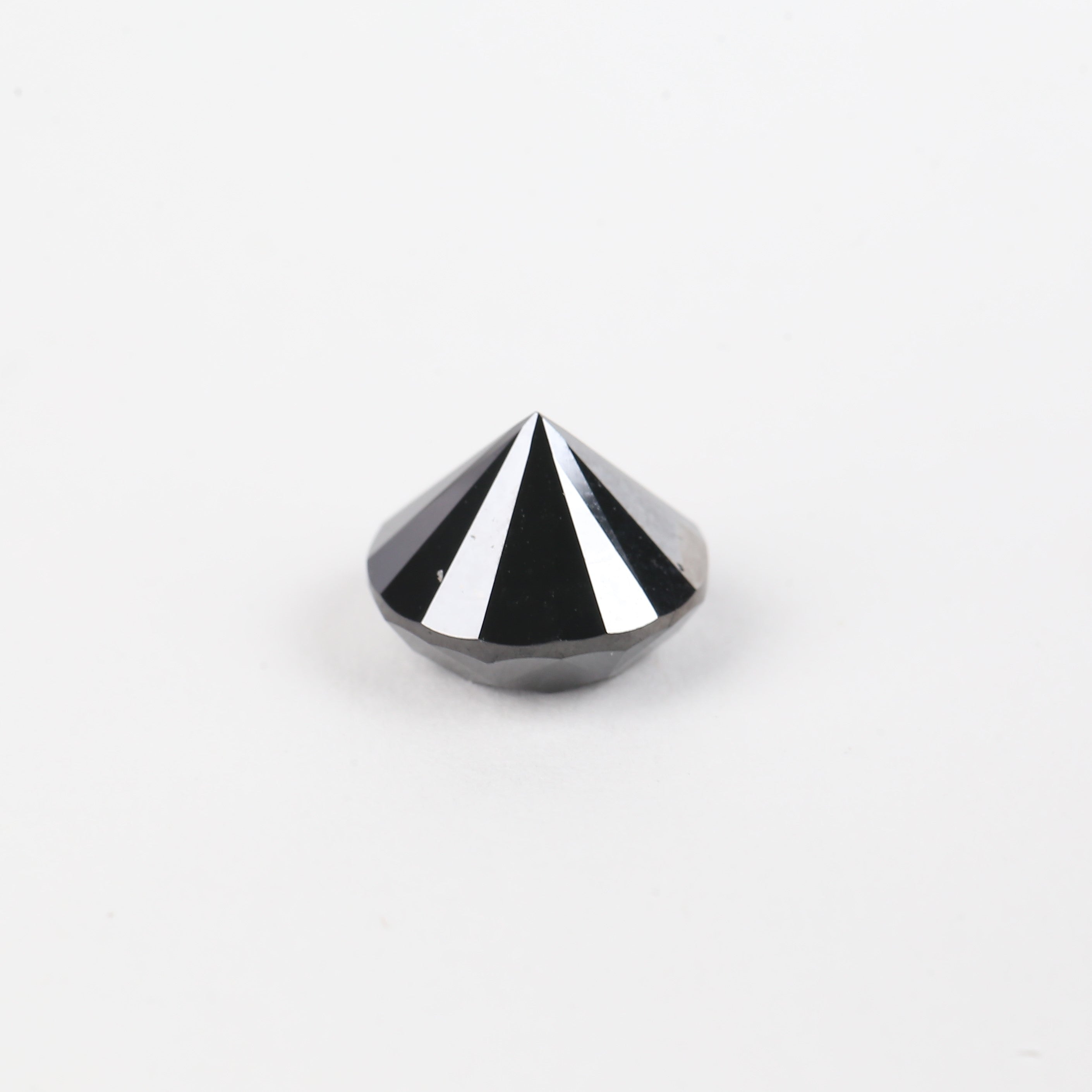 11.16 Carat AA Quality Black Round Brilliant Cut Diamond 12.90 MM
