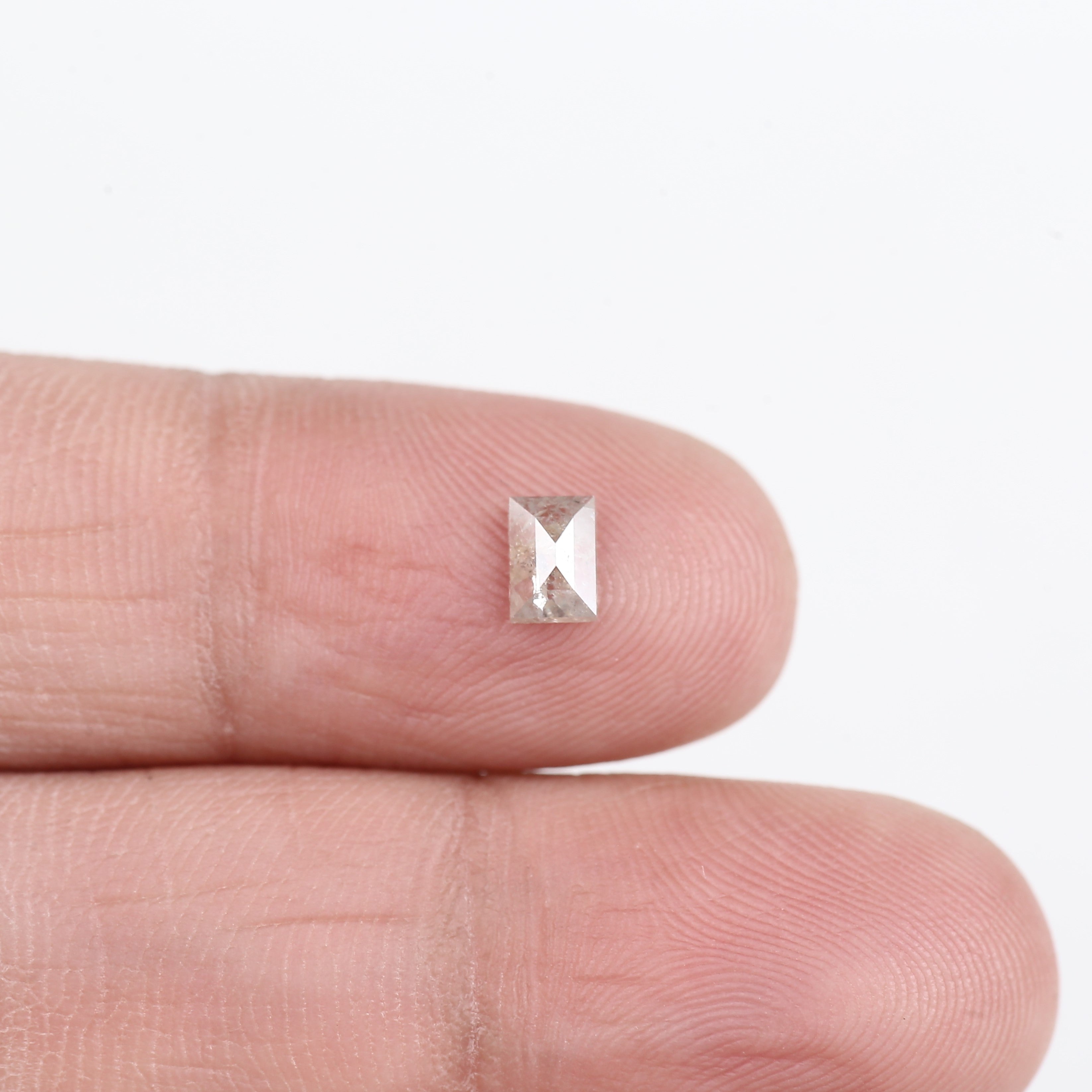 0.32 Carat Natural Baguette Salt Pepper Diamond 4.85 MM