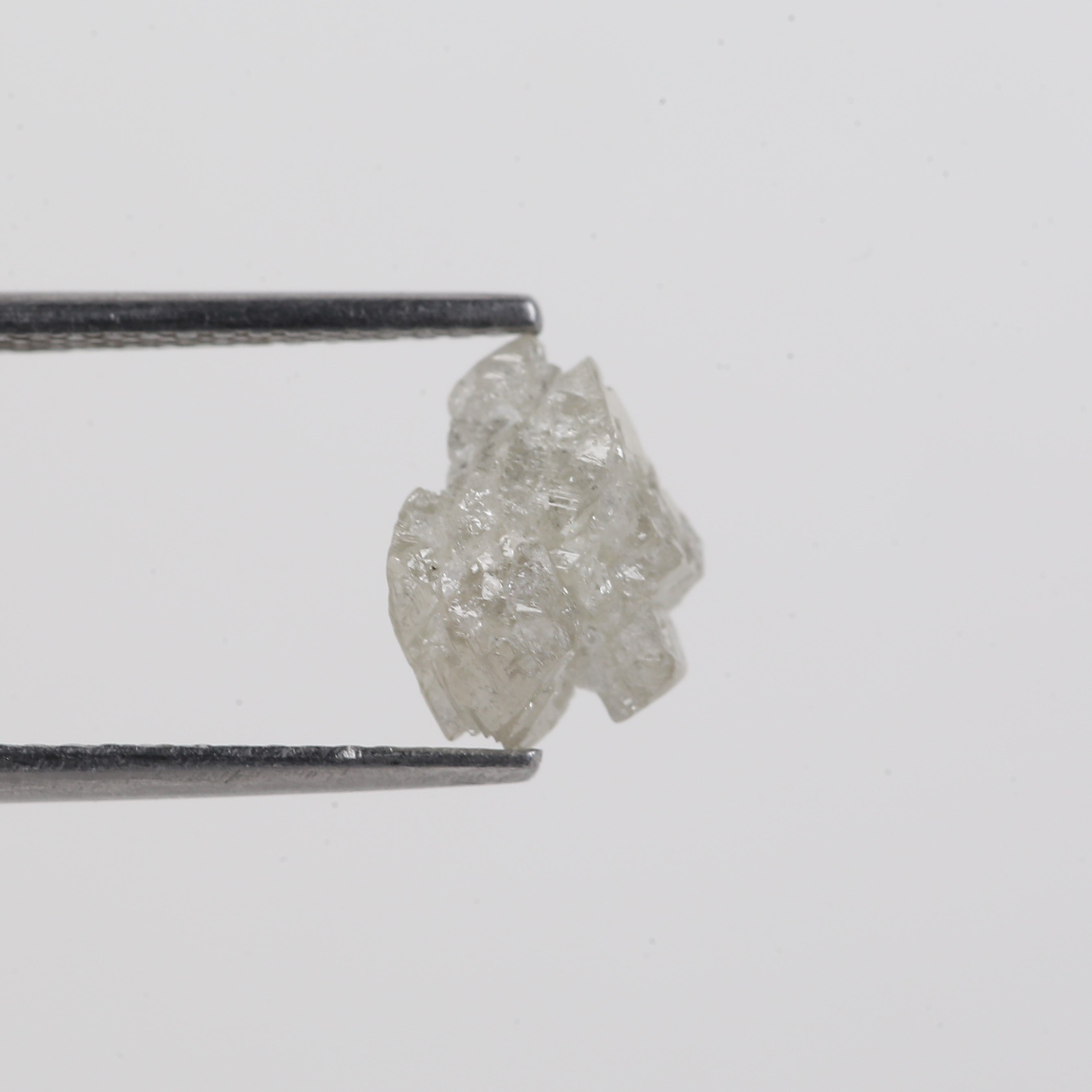 2.19 Carat Natural Rough Diamond Icy White Raw Uncut Diamond 9.15 MM