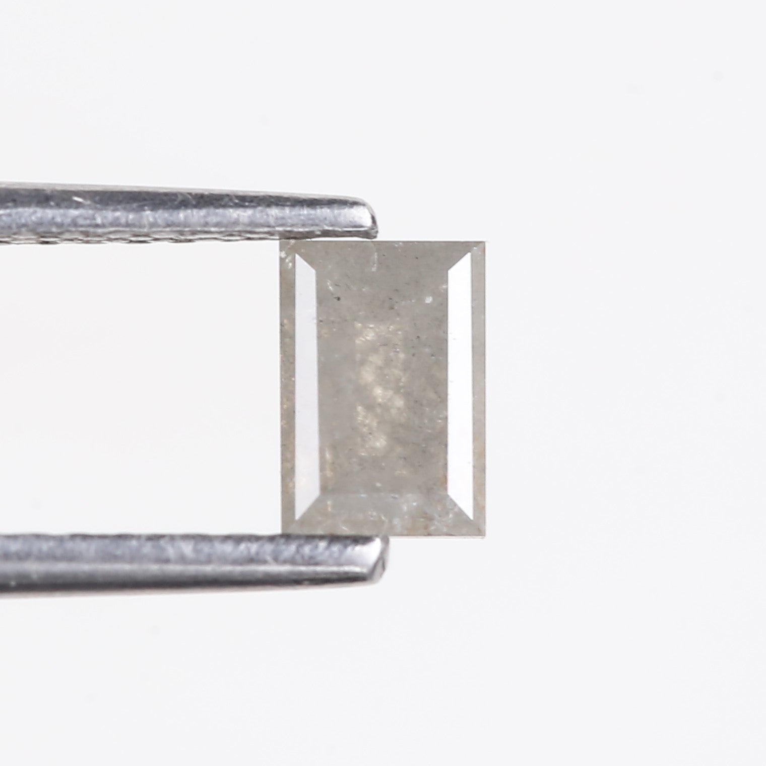 0.43 Carat Natural Baguette Salt Pepper Diamond 5.2 MM