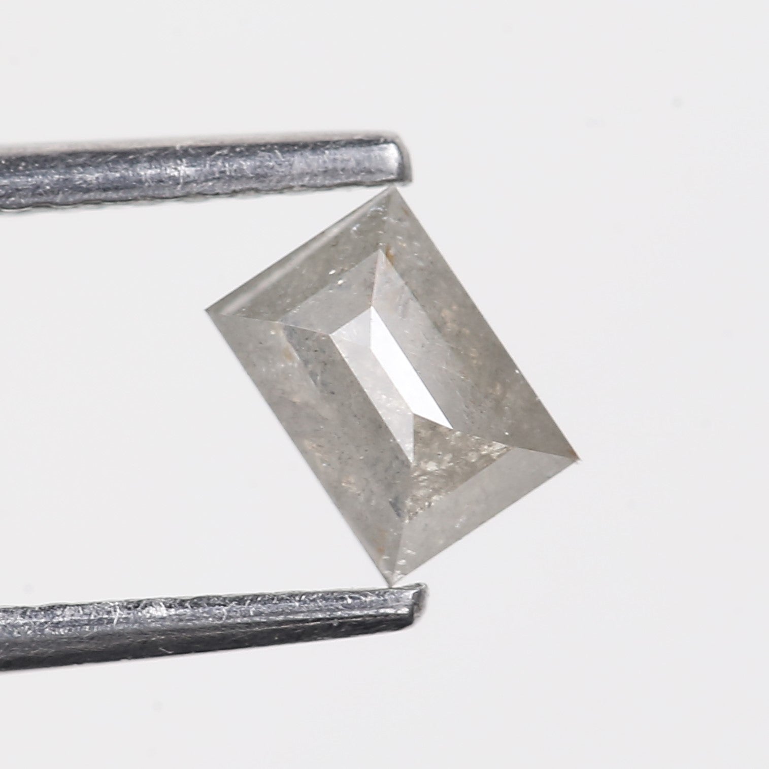 0.43 Carat Natural Baguette Salt Pepper Diamond 5.2 MM