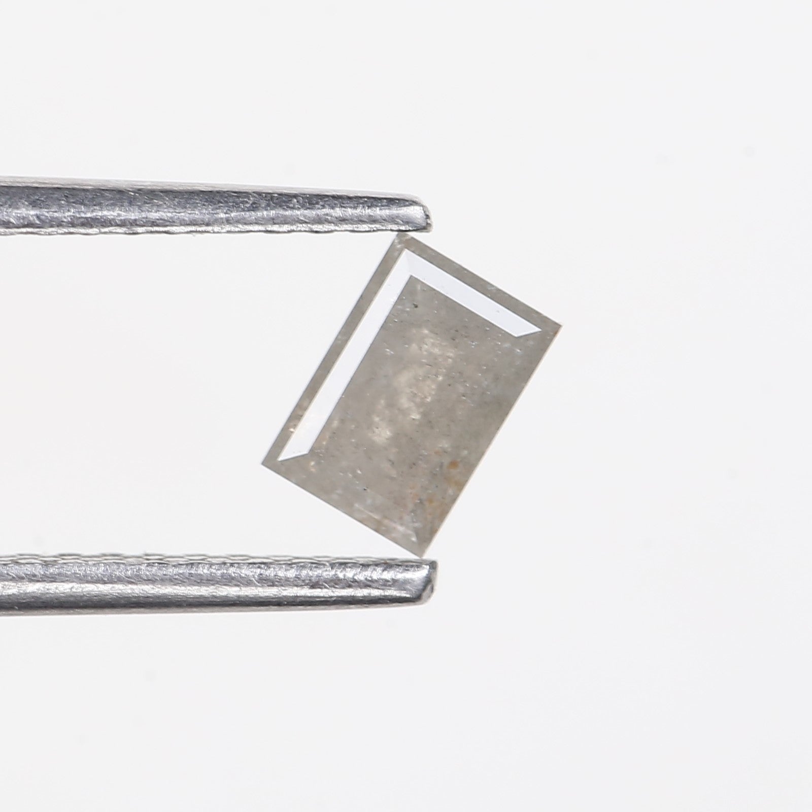 0.43 Carat Natural Baguette Salt Pepper Diamond 5.2 MM