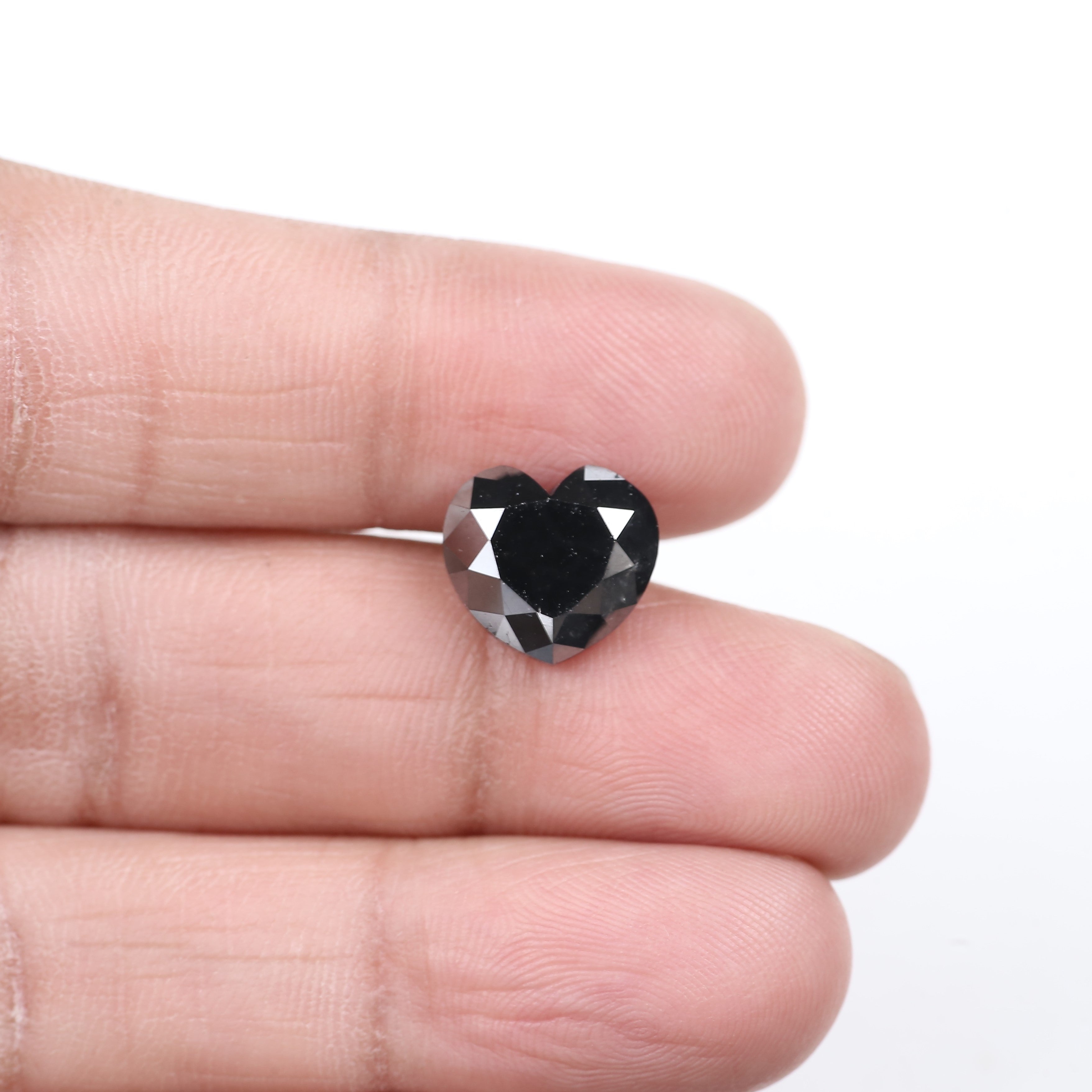 5.90 Carat Natural Black Heart Diamond 10.30 MM