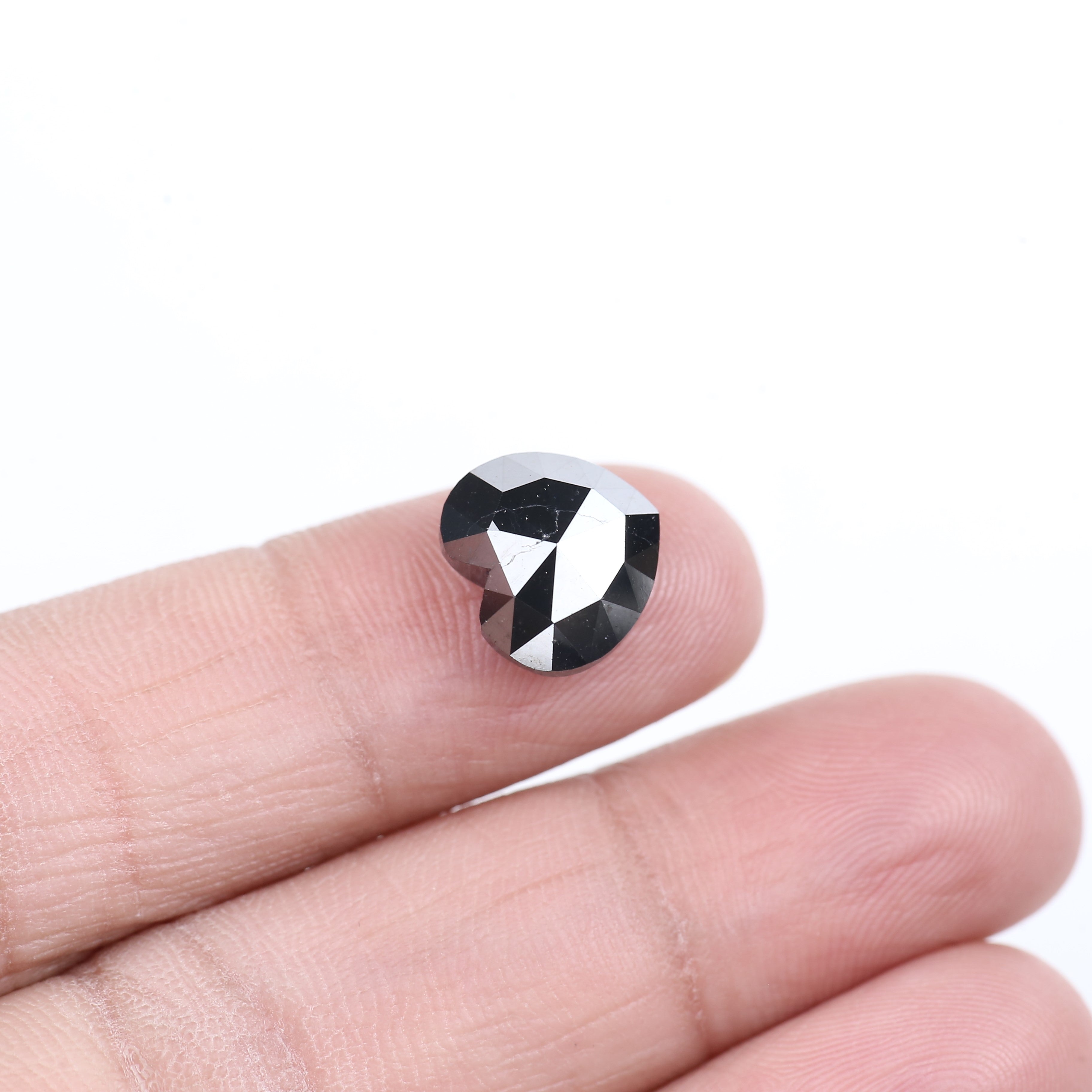 5.90 Carat Natural Black Heart Diamond 10.30 MM