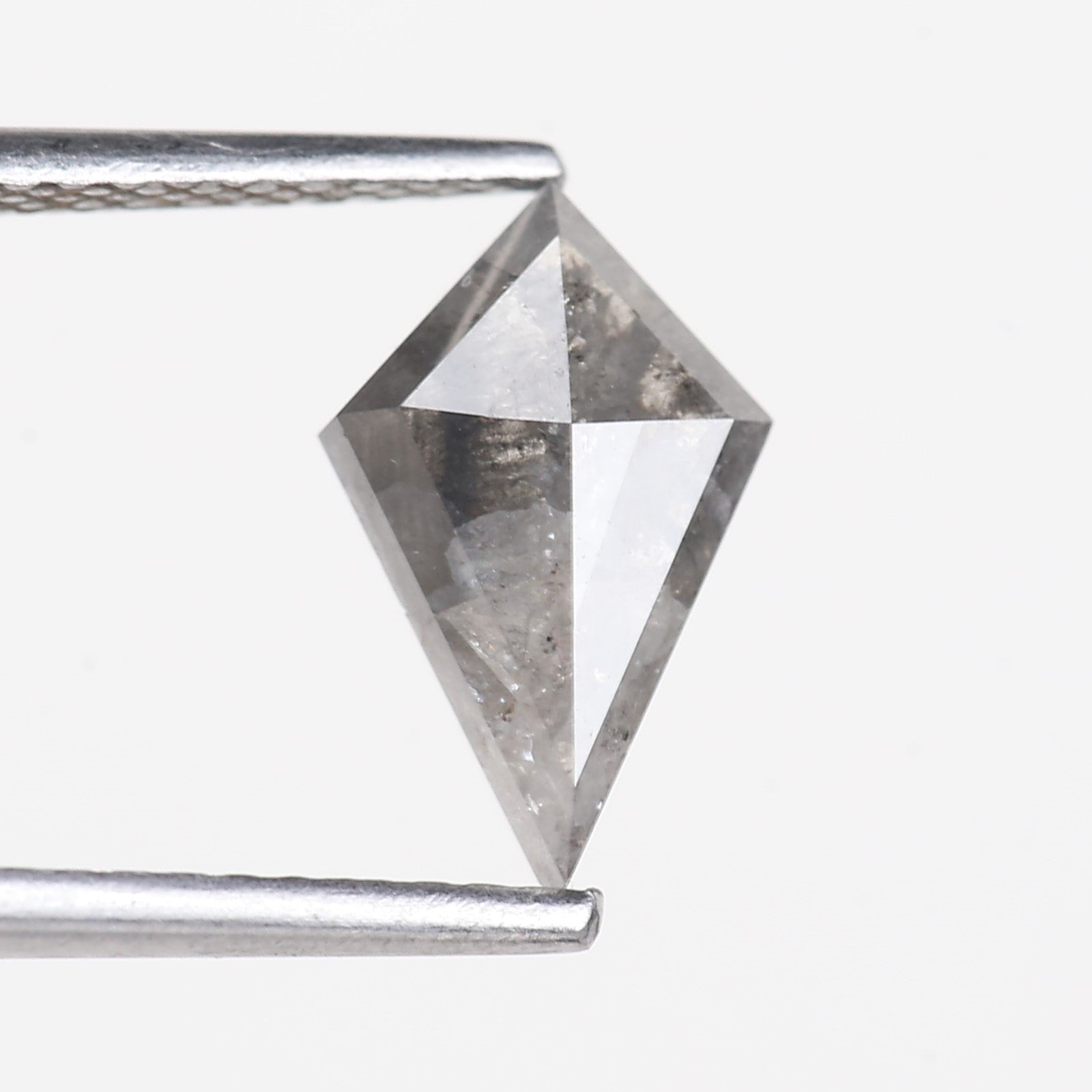 1.20 Carat Natural Gray Kite Cut Salt and Pepper Diamond 10.46 MM