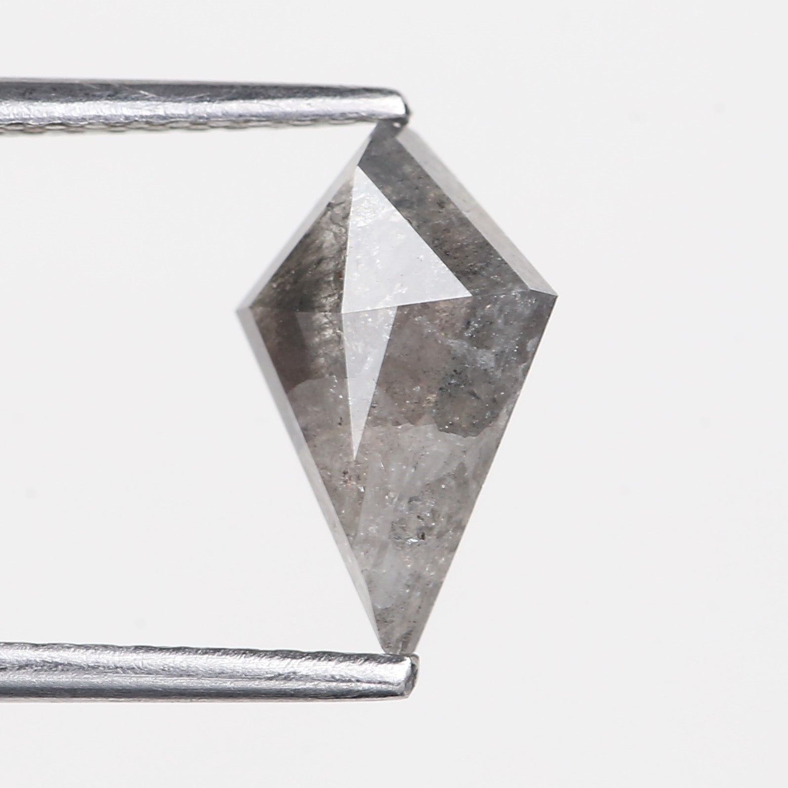 1.20 Carat Natural Gray Kite Cut Salt and Pepper Diamond 10.46 MM