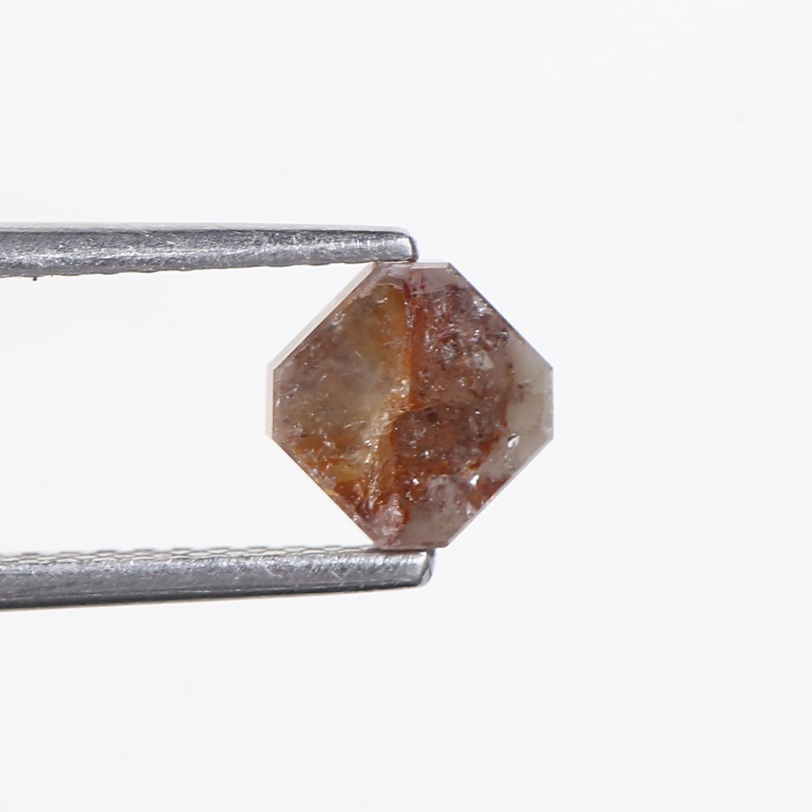 0.95 Carat Natural Orange Asscher Cut Diamond 5.30 MM
