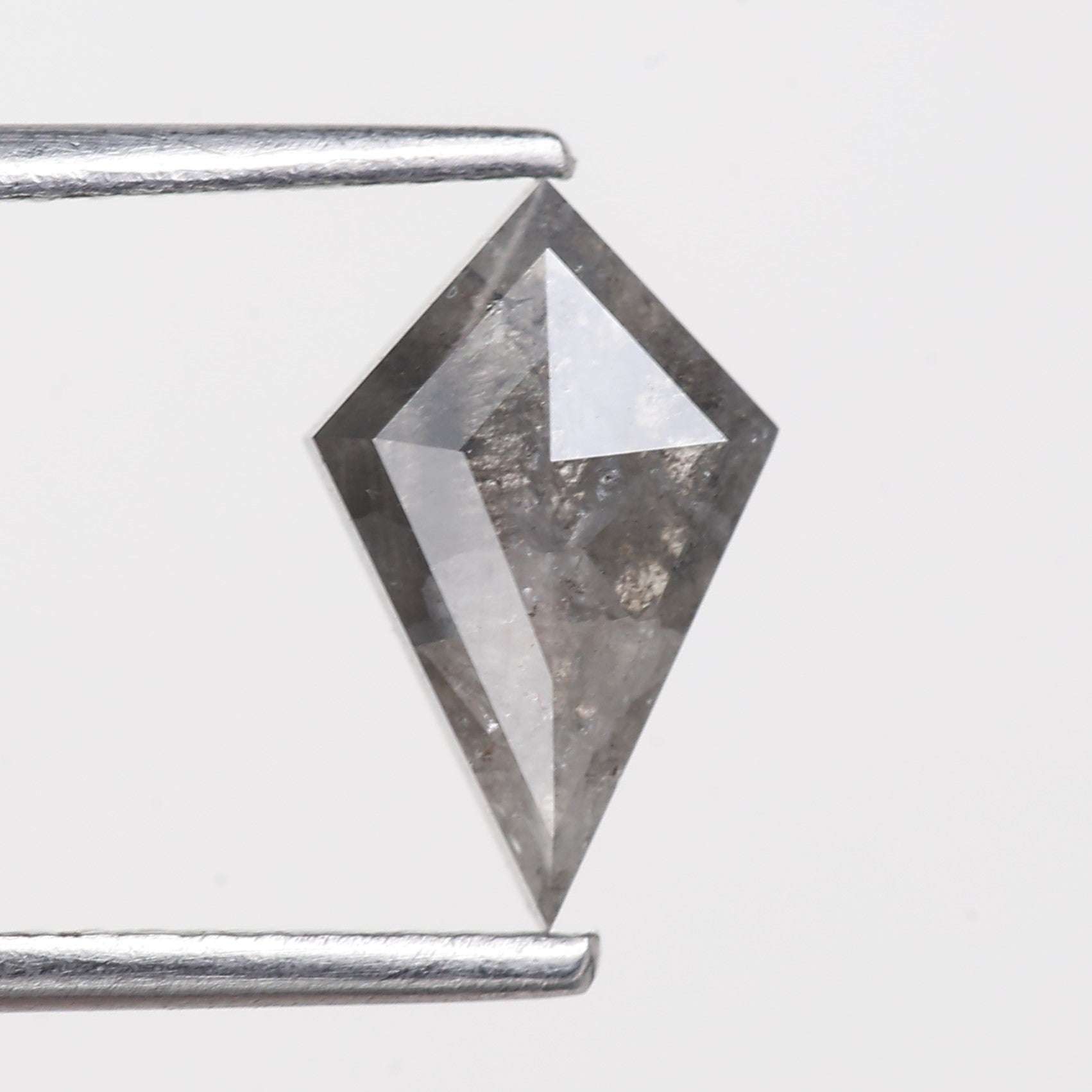 1.20 Carat Natural Gray Kite Cut Salt and Pepper Diamond 10.46 MM