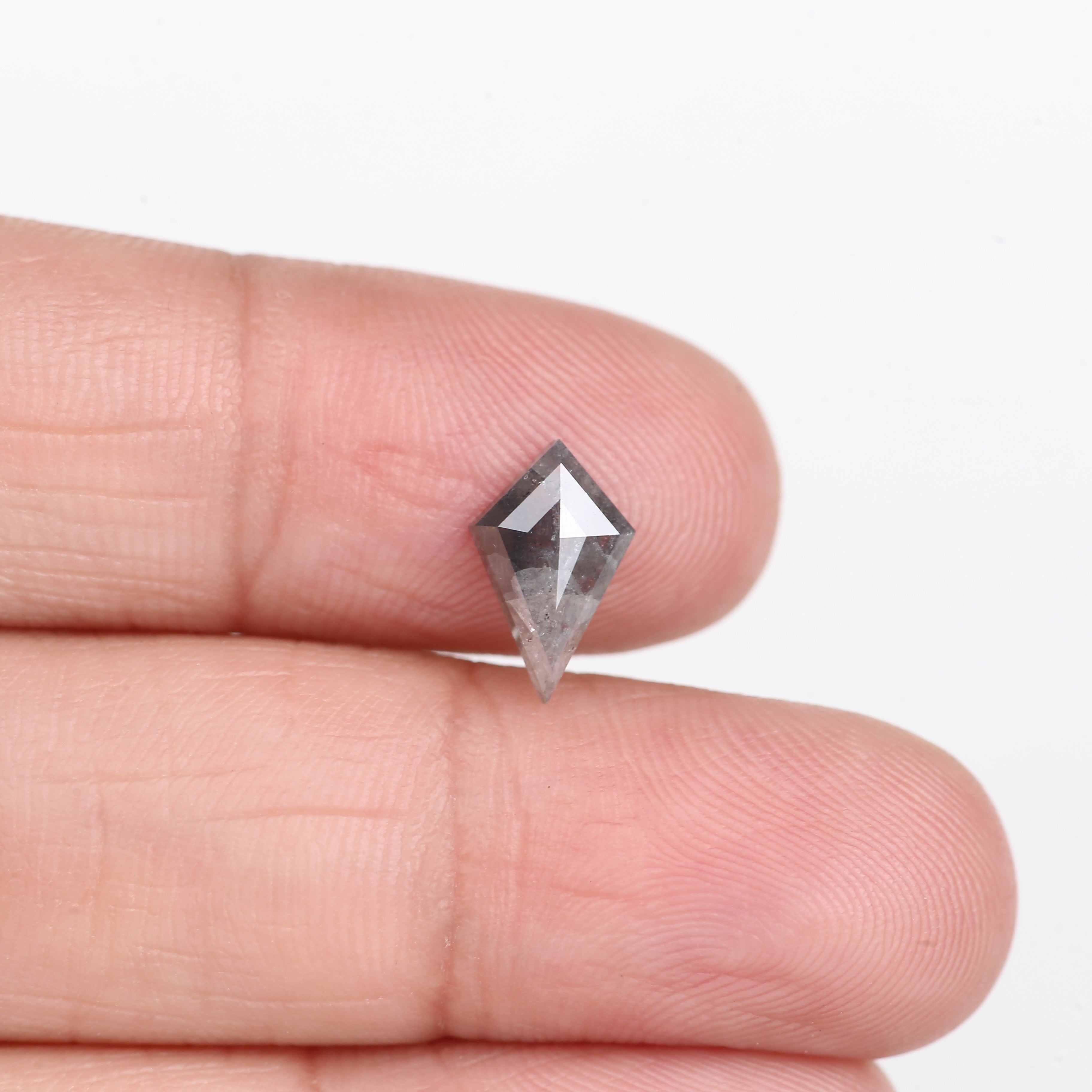 1.20 Carat Natural Gray Kite Cut Salt and Pepper Diamond 10.46 MM