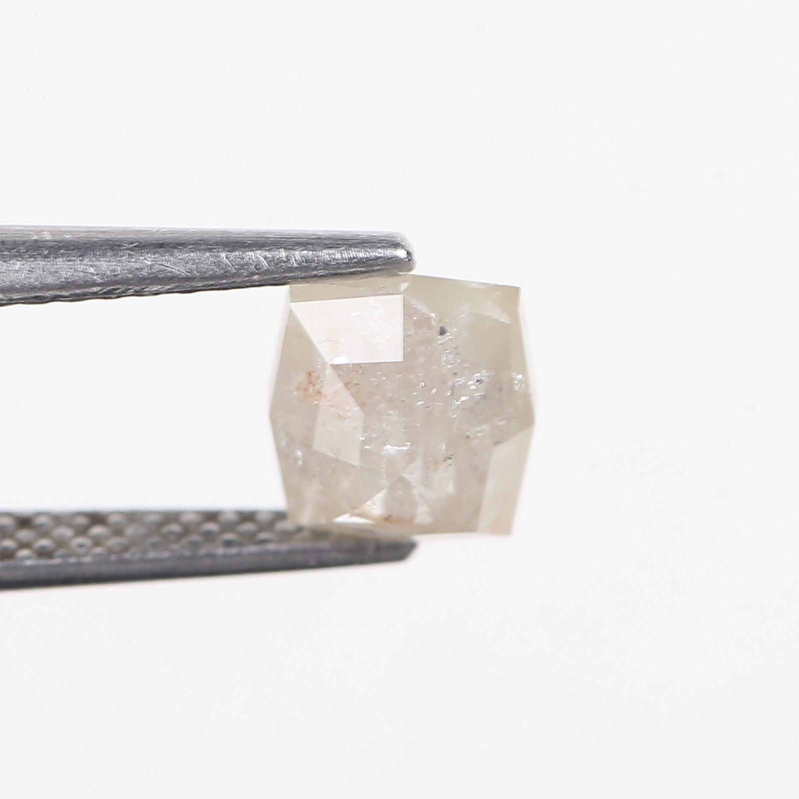 1.37 Carat Natural Cushion Cut Salt and Pepper Diamond 6.68 MM
