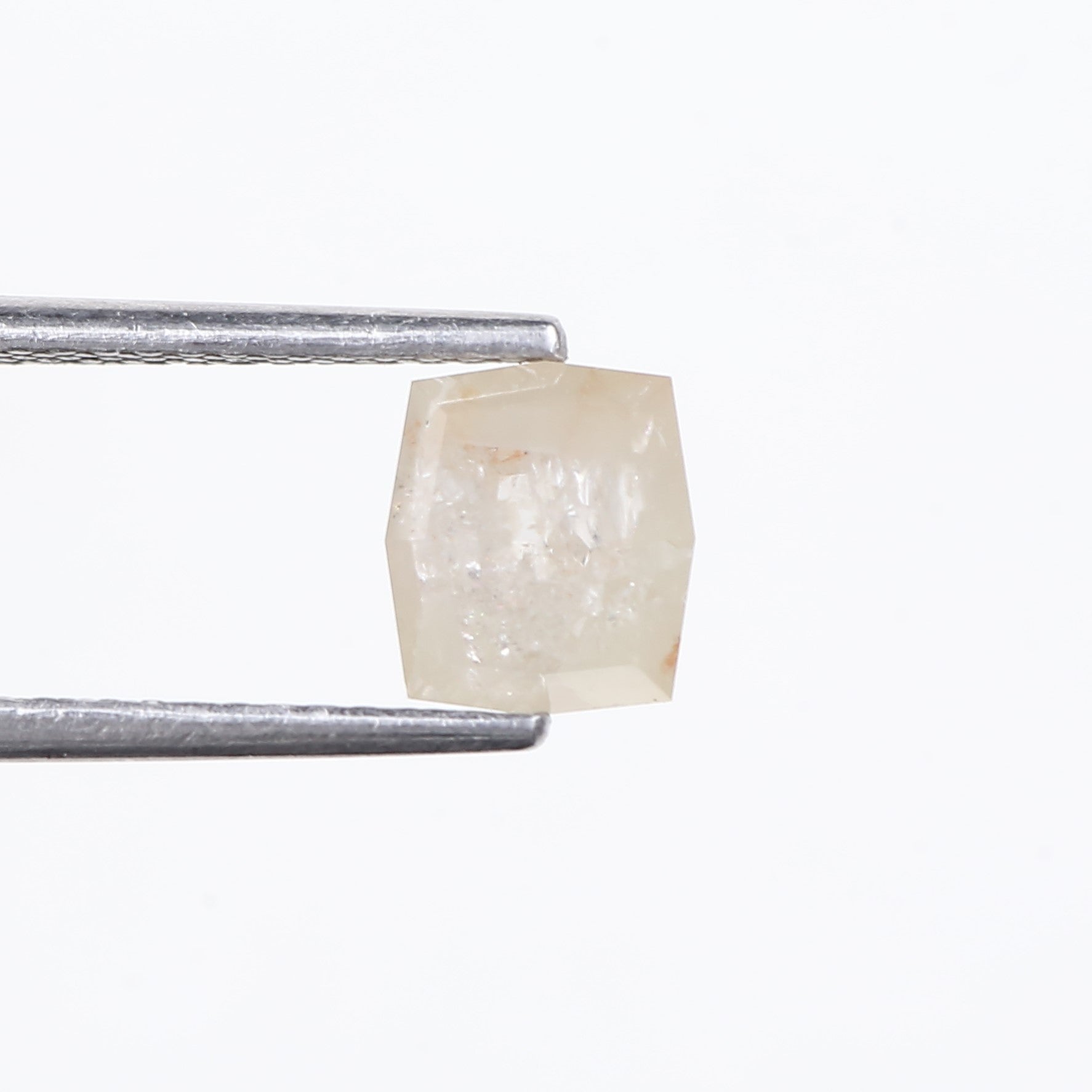 1.37 Carat Natural Cushion Cut Salt and Pepper Diamond 6.68 MM