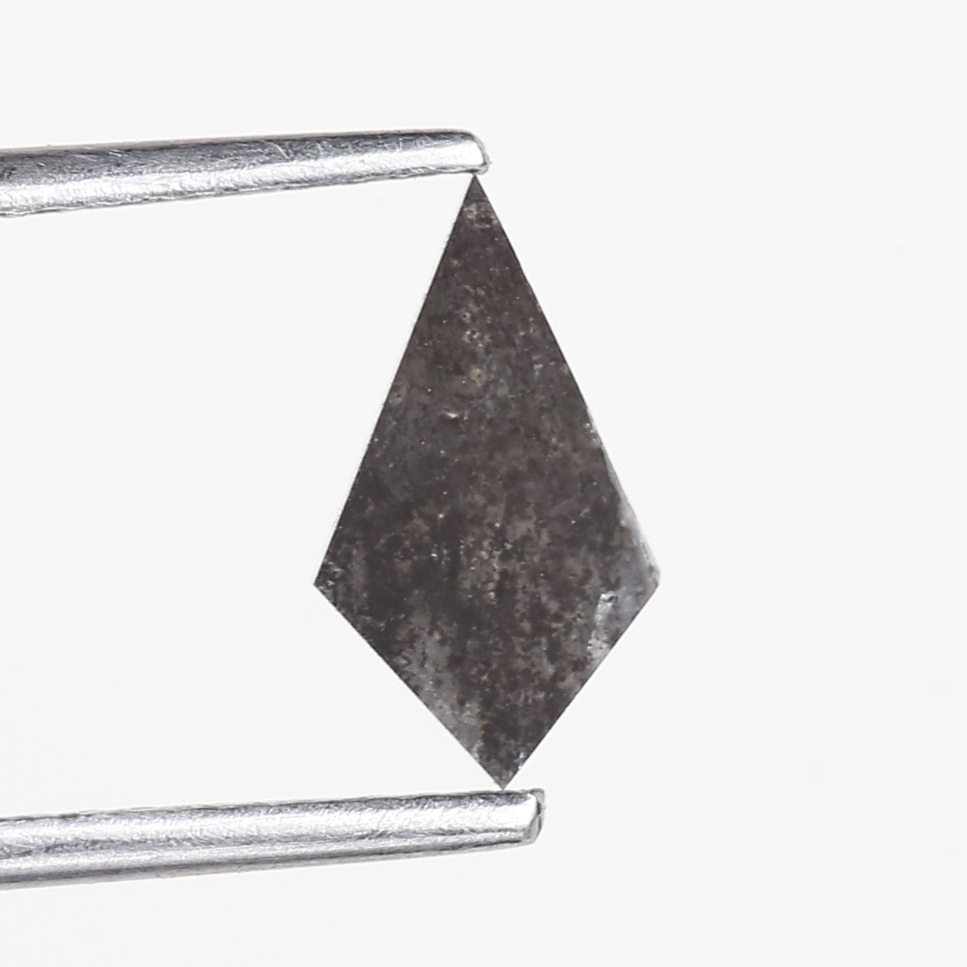 0.87 Carat Natural Black Salt and Pepper Kite Cut Diamond 9.52 MM