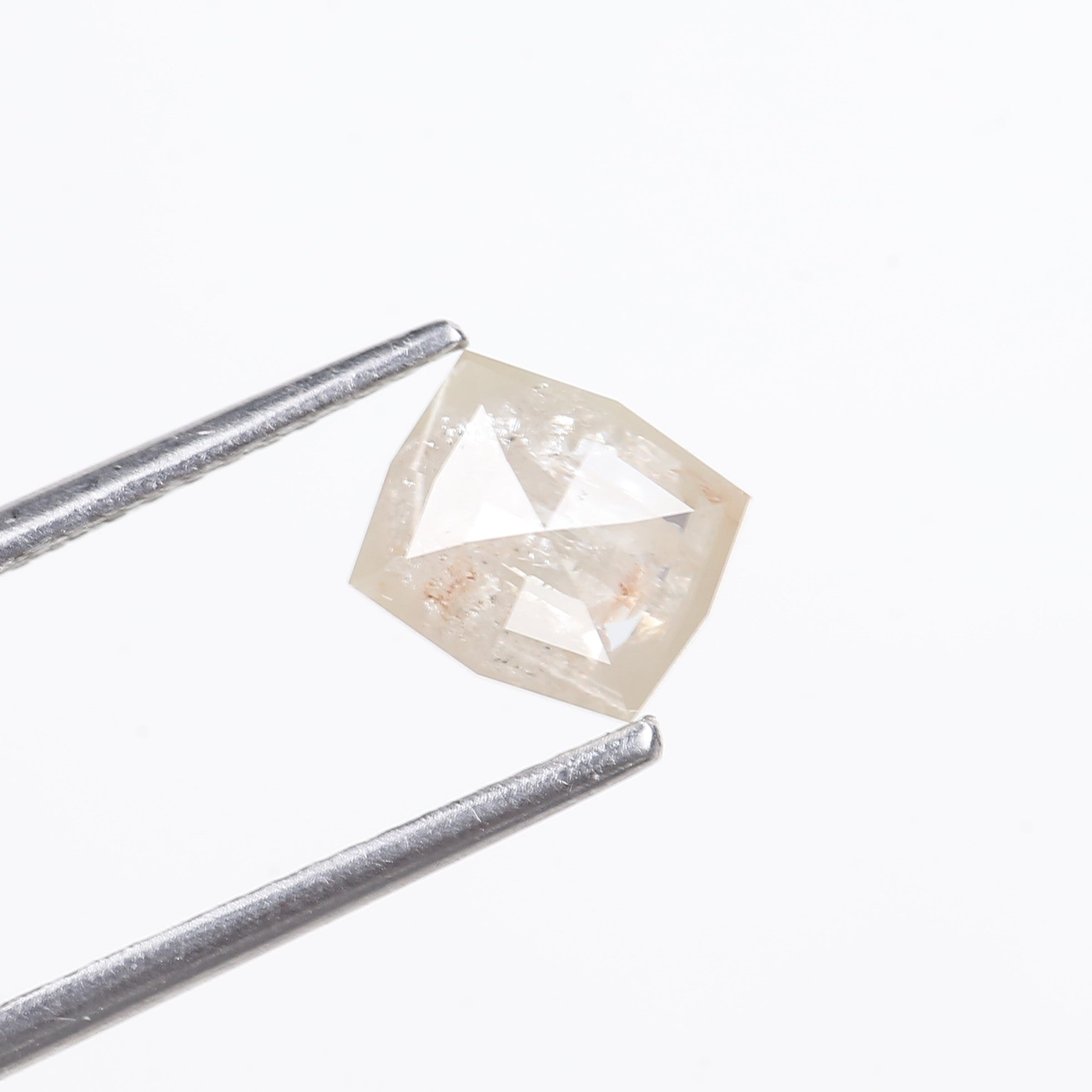 1.37 Carat Natural Cushion Cut Salt and Pepper Diamond 6.68 MM
