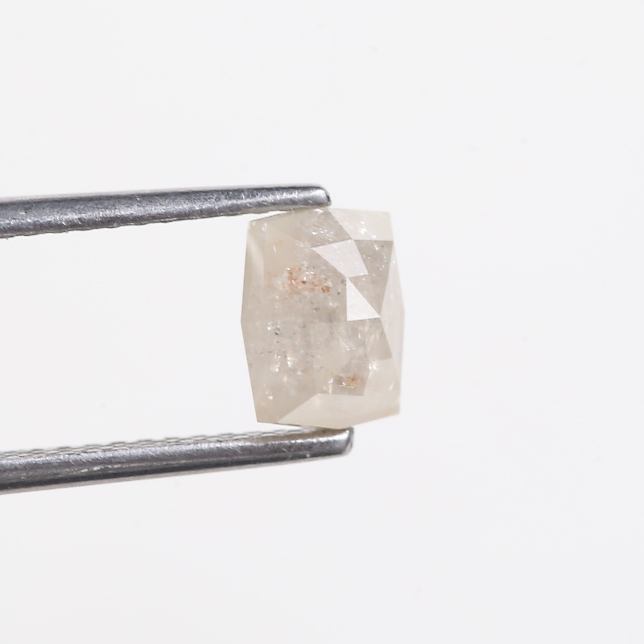 1.37 Carat Natural Cushion Cut Salt and Pepper Diamond 6.68 MM