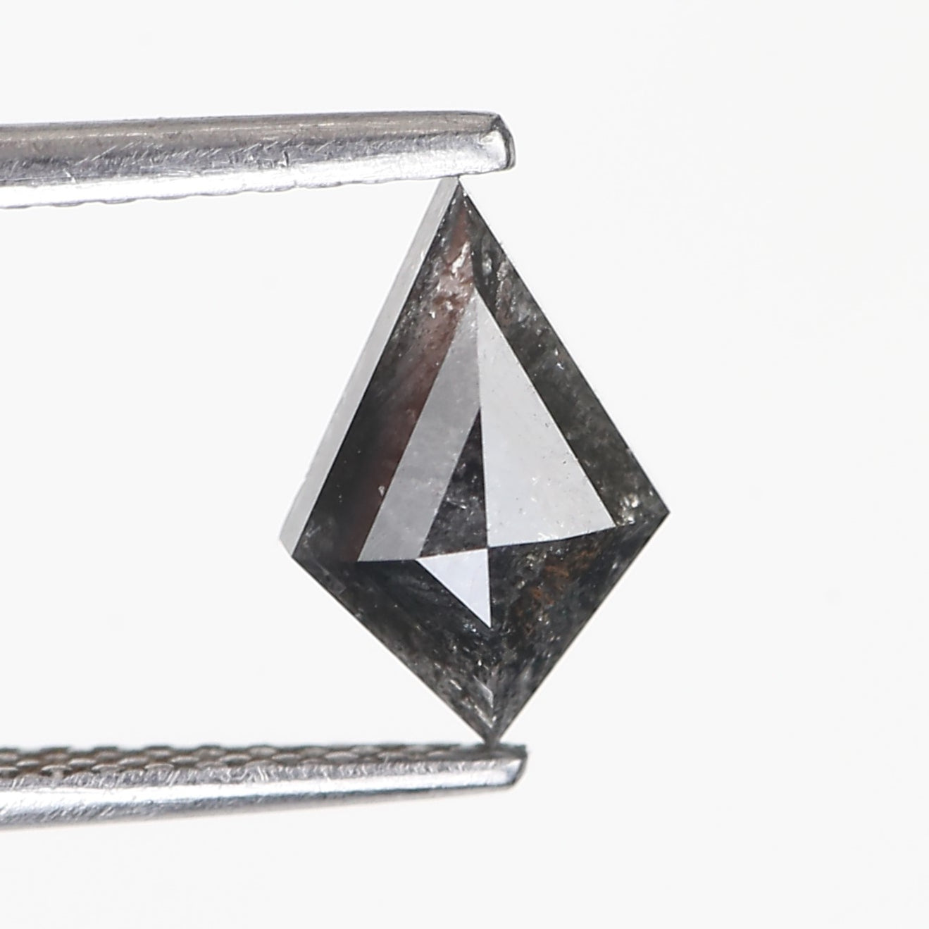 1.12 Carat Natural Black Kite Cut Salt and Pepper Diamond 9.13 MM