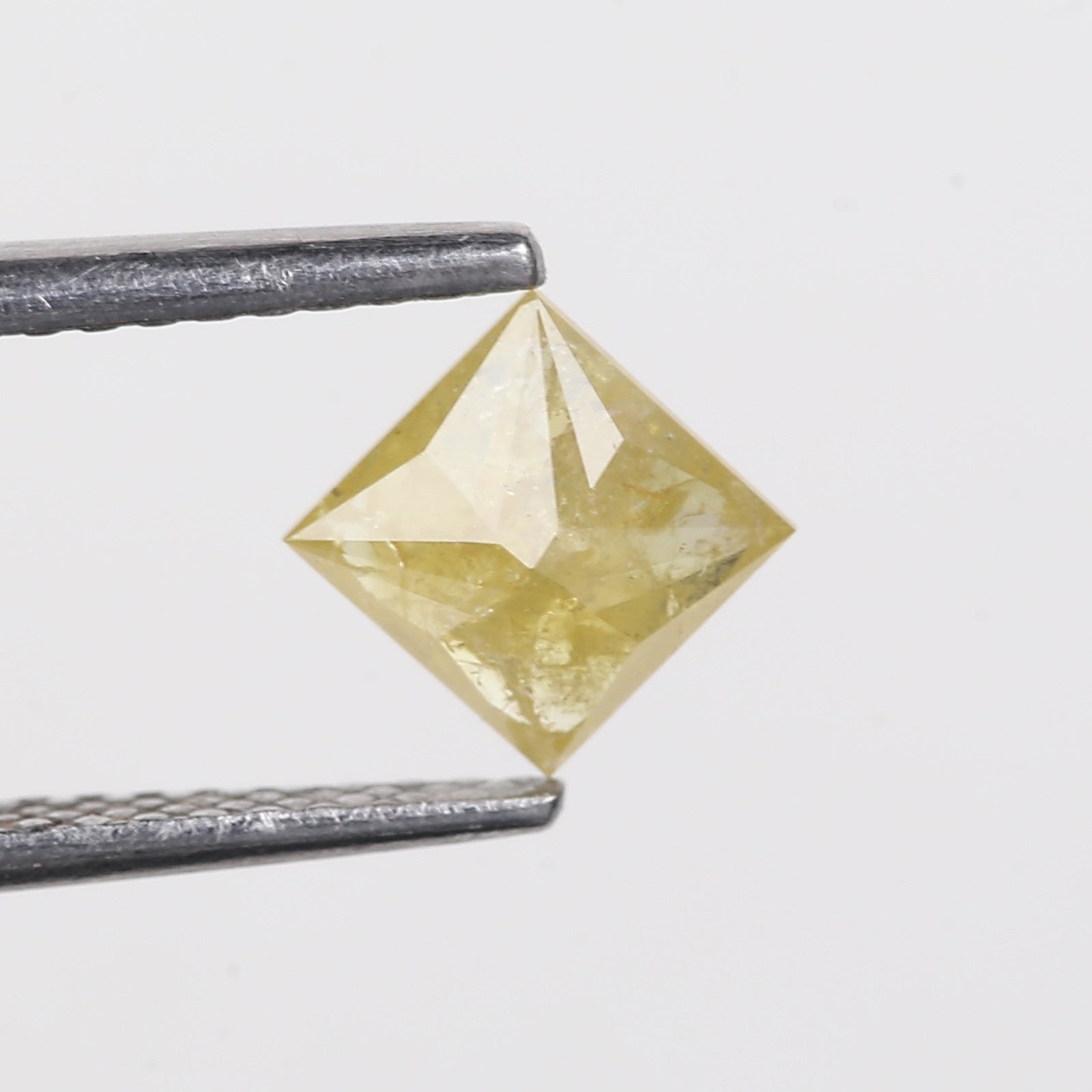 0.61 Carat Natural Yellow Princess Salt Pepper Diamond 5 MM