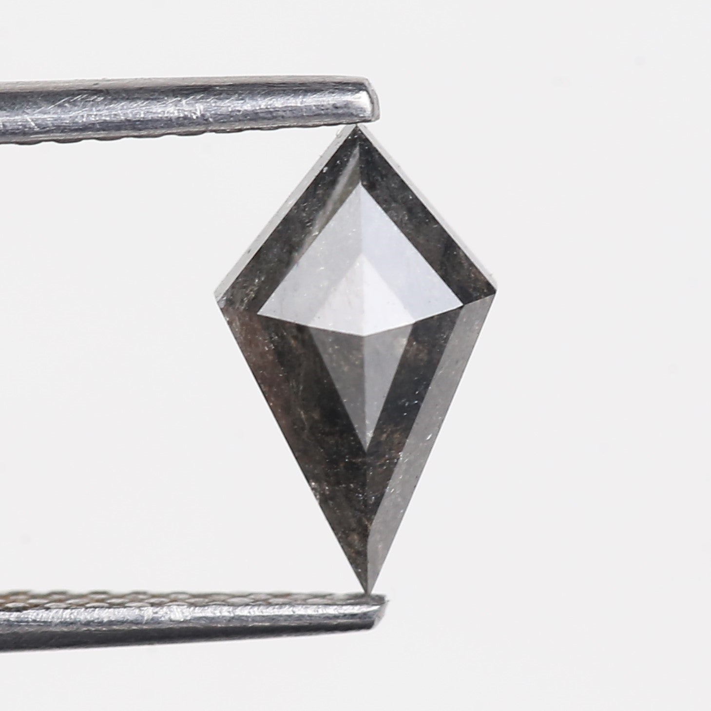 0.98 Carat Natural Fancy Kite Gray Salt And Pepper Diamond 9.57 MM