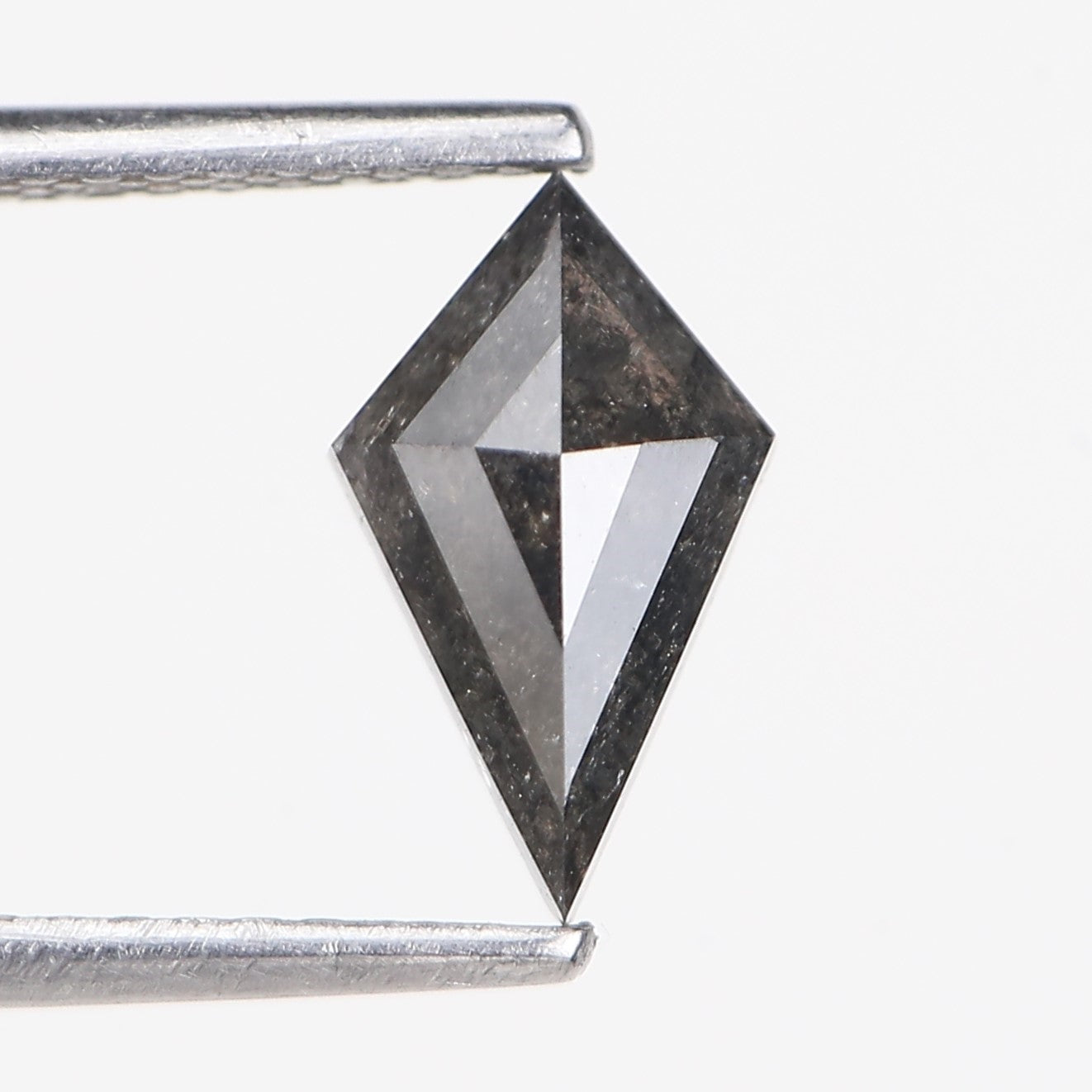 0.98 Carat Natural Fancy Kite Gray Salt And Pepper Diamond 9.57 MM