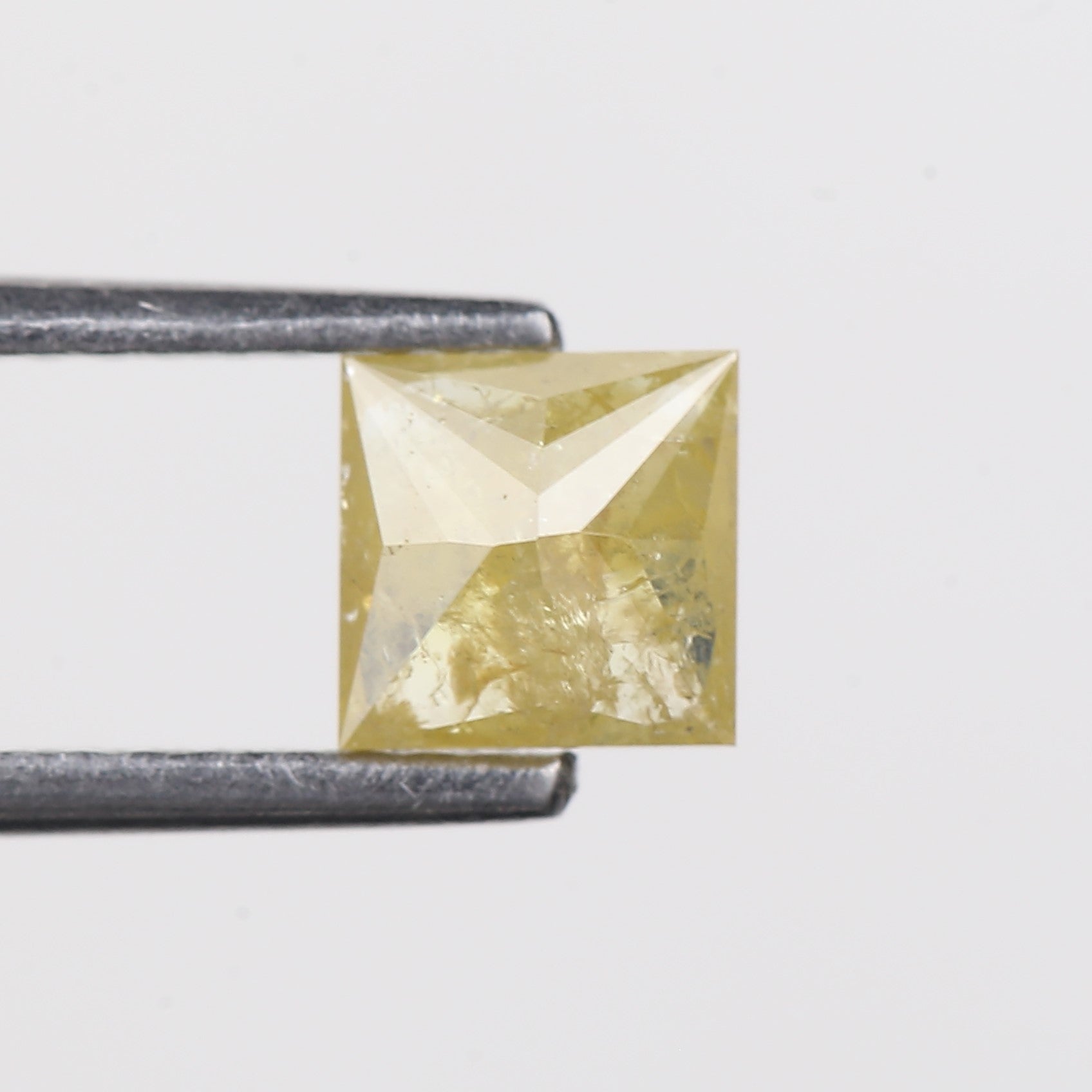 0.61 Carat Natural Yellow Princess Salt Pepper Diamond 5 MM