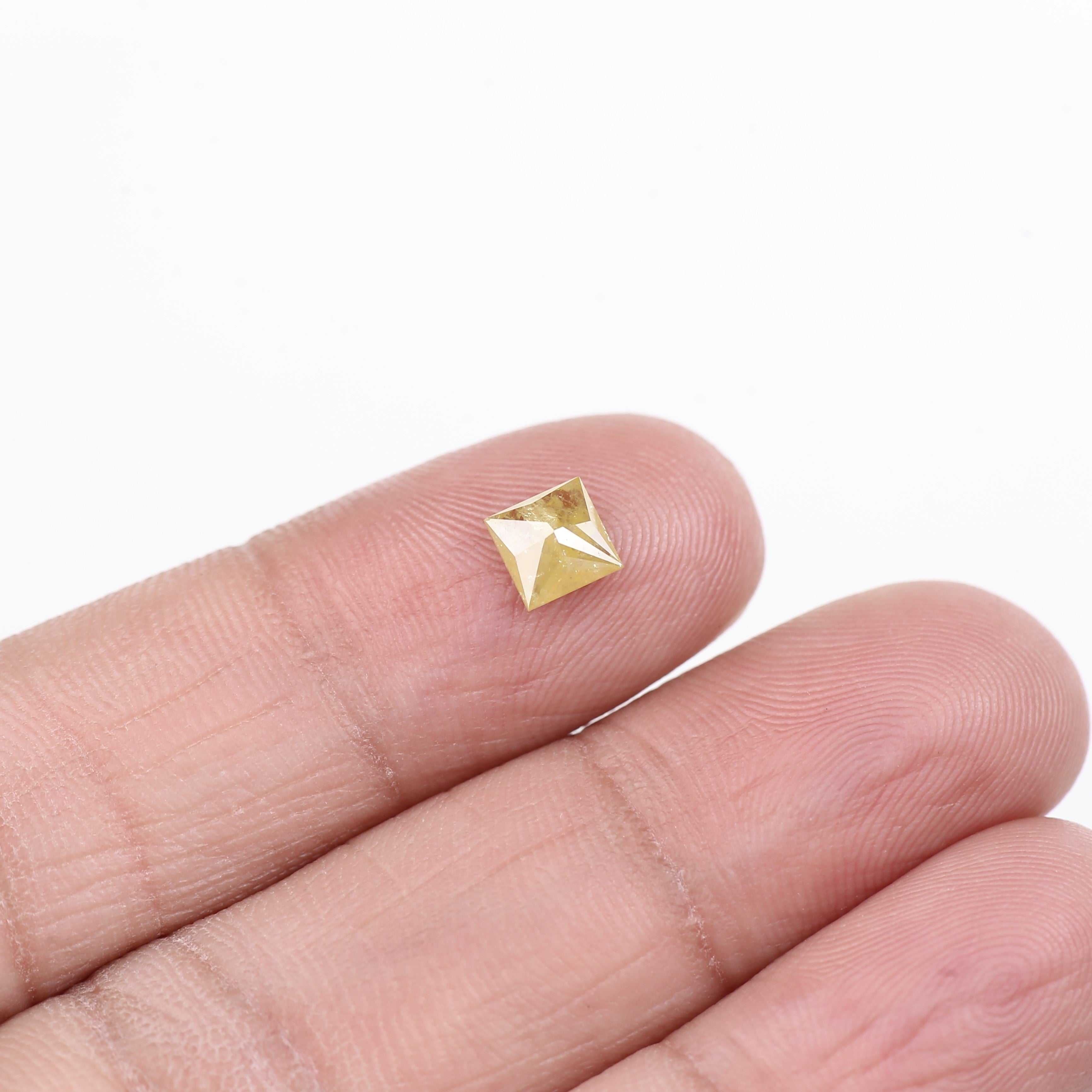 0.61 Carat Natural Yellow Princess Salt Pepper Diamond 5 MM