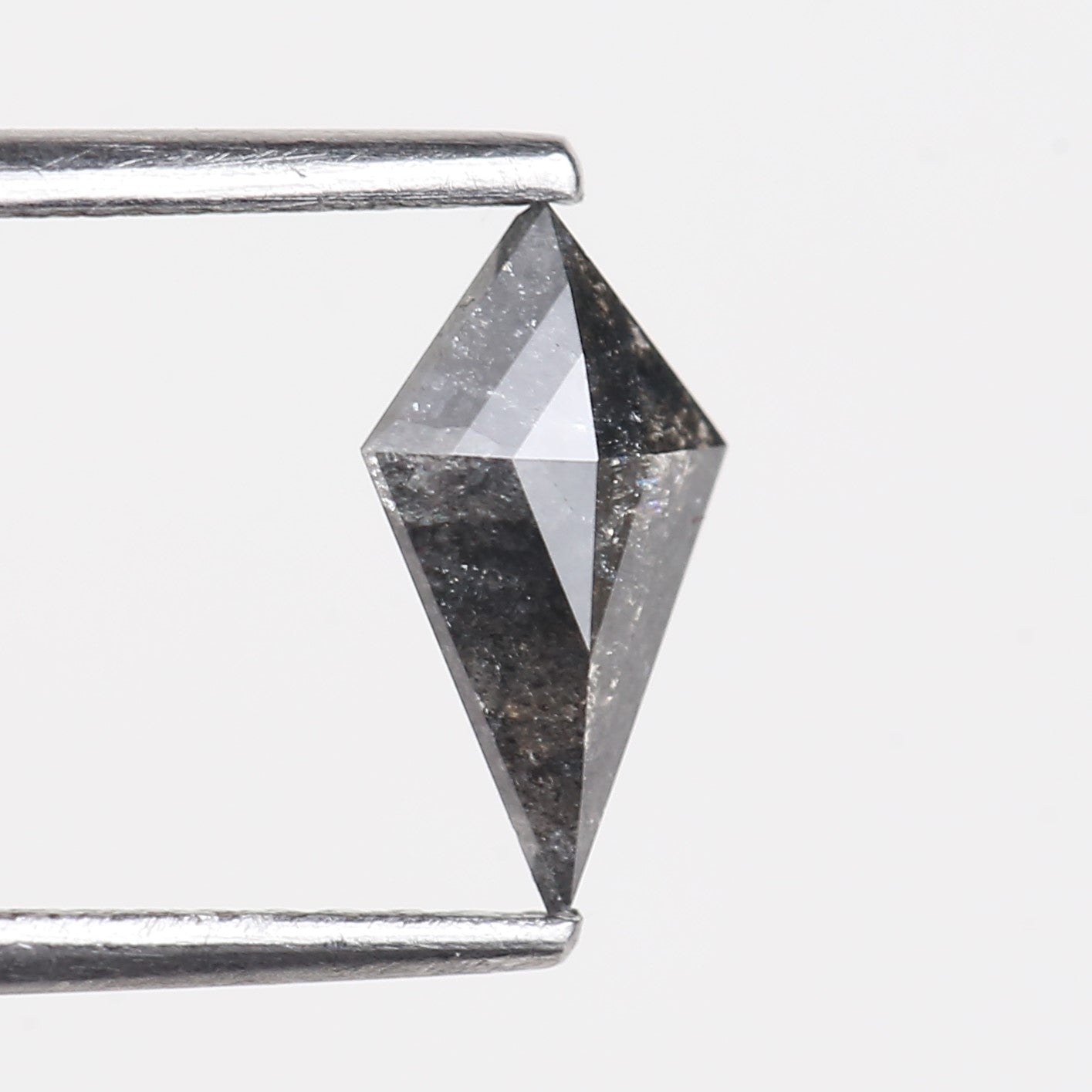 0.51 Carat Natural Gray Kite Cut Salt And Pepper Diamond 8.80 MM