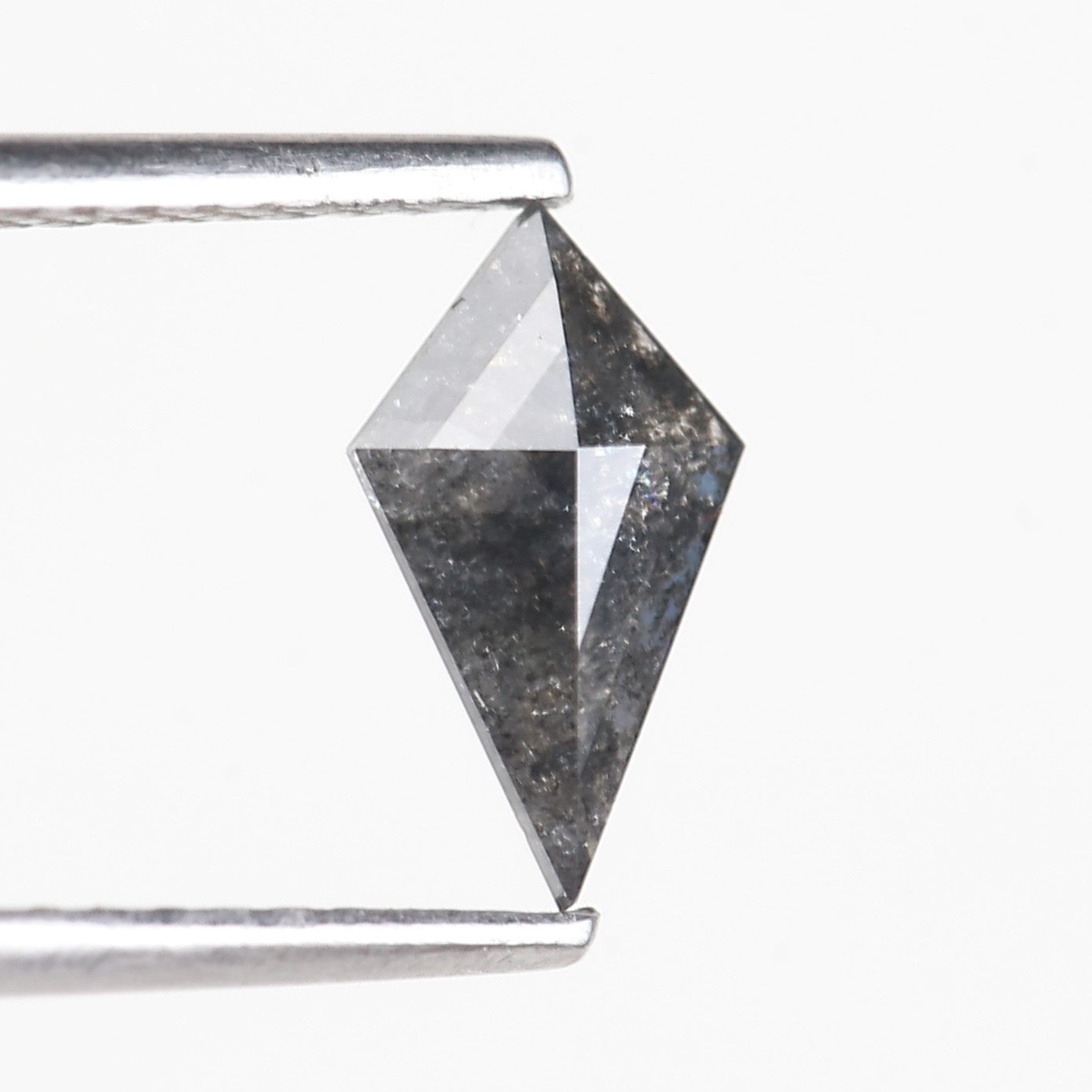 0.51 Carat Natural Gray Kite Cut Salt And Pepper Diamond 8.80 MM