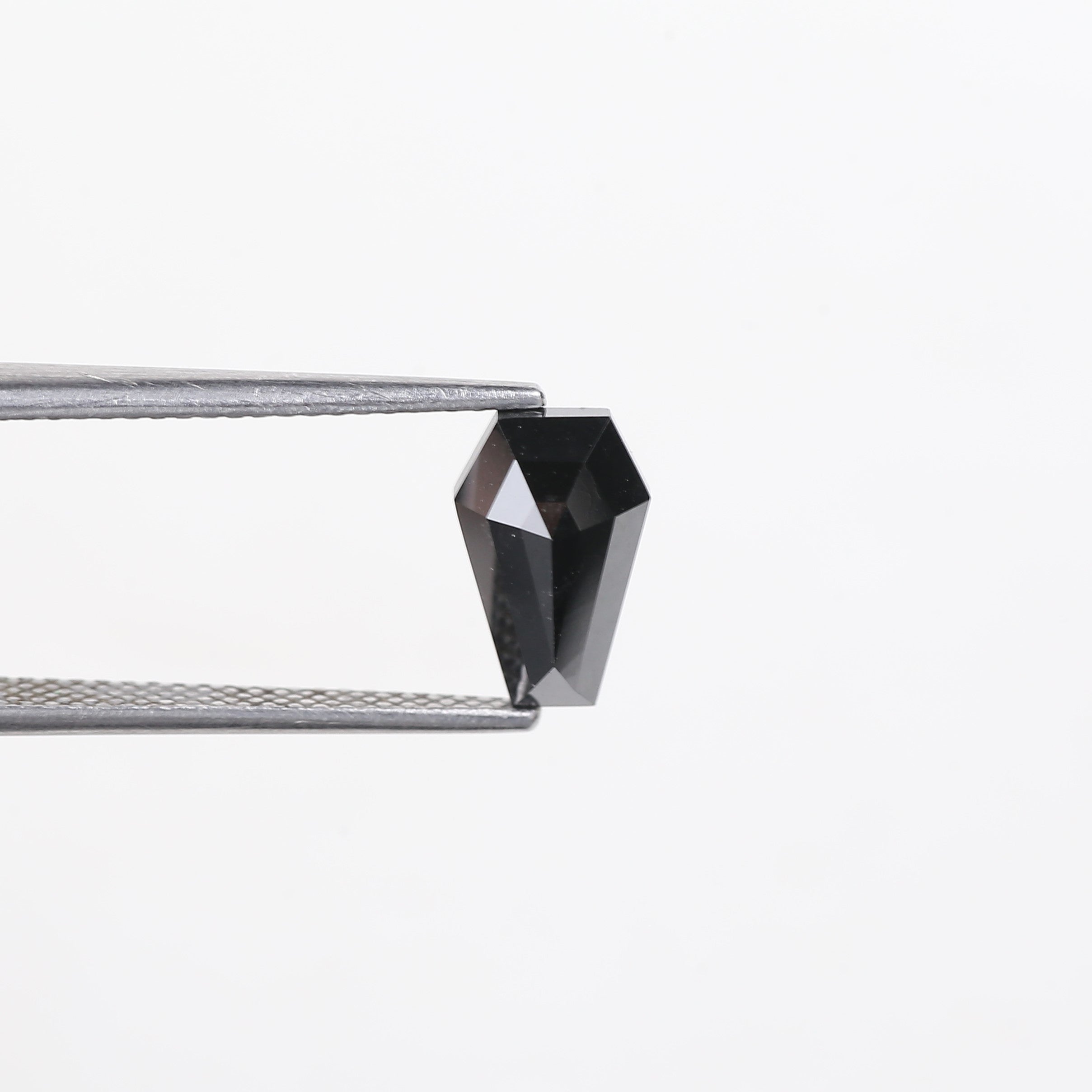 1.71 Carat Coffin Cut Natural Black Diamond 9.8 MM