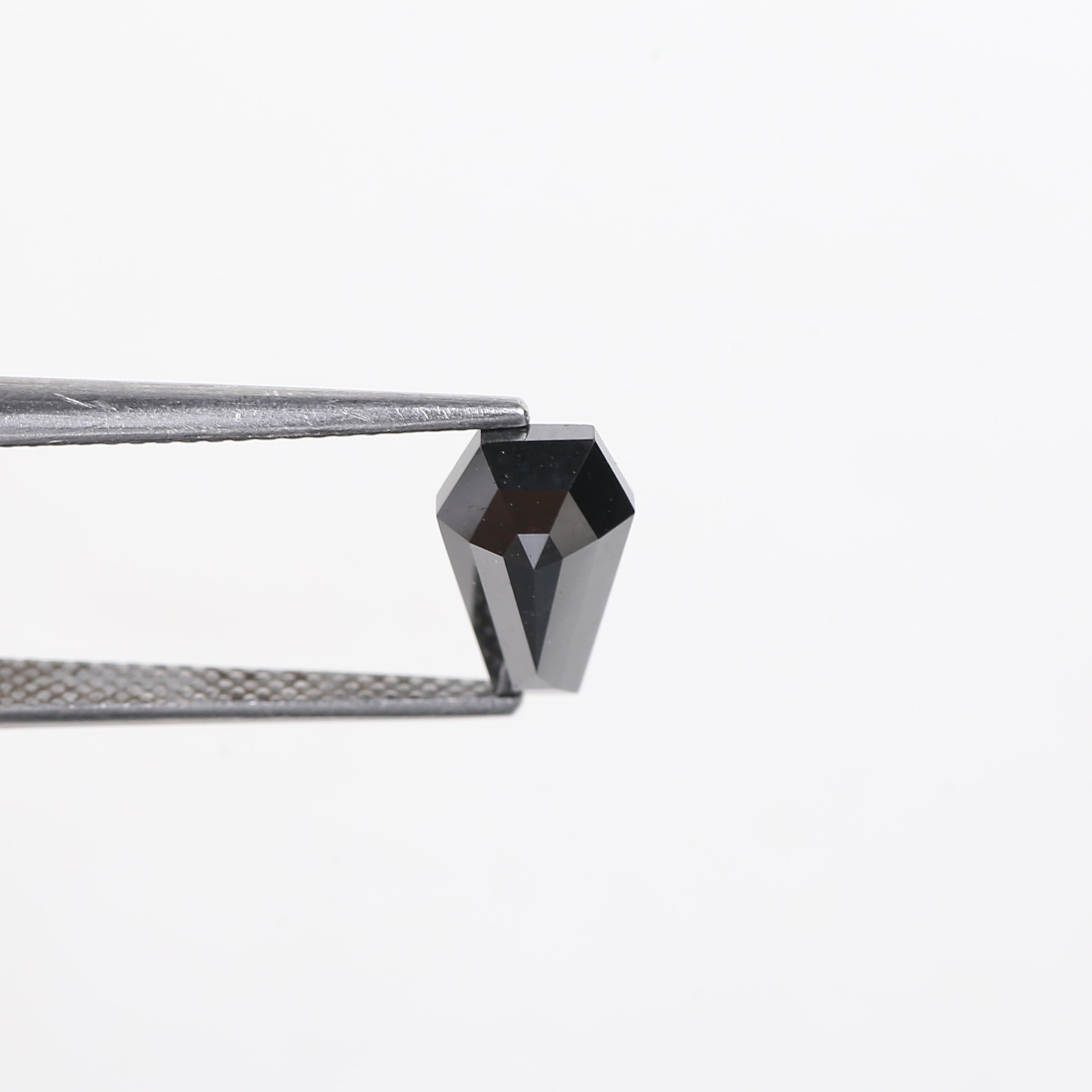 1.71 Carat Coffin Cut Natural Black Diamond 9.8 MM