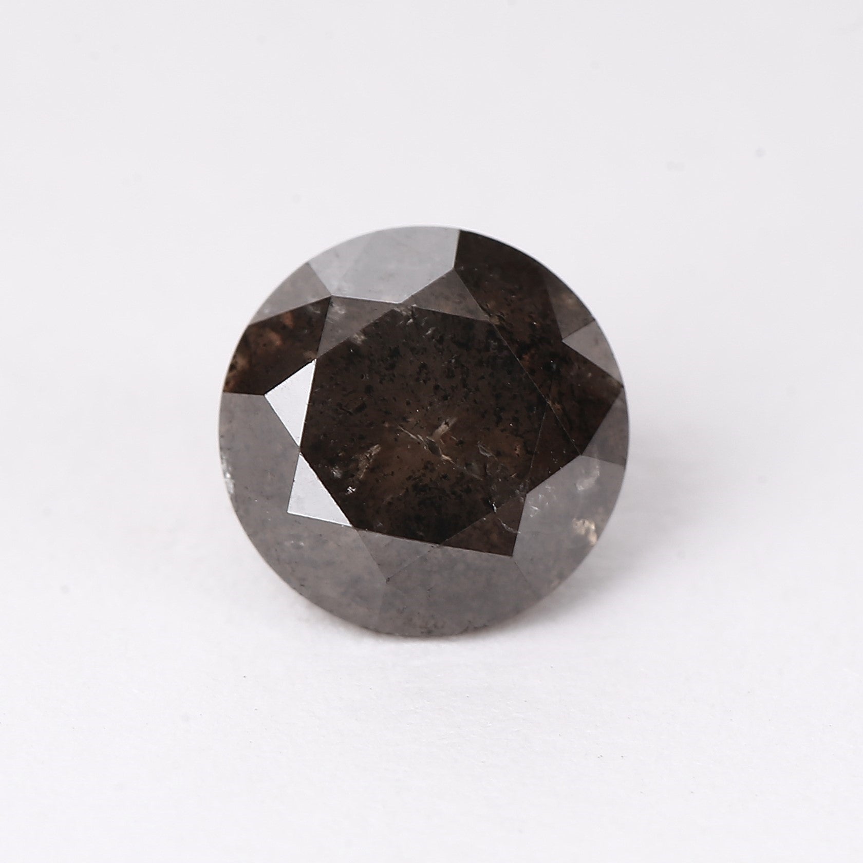 1.16 Carat Natural Stormy Gray Salt and Pepper Diamond 6.2 MM