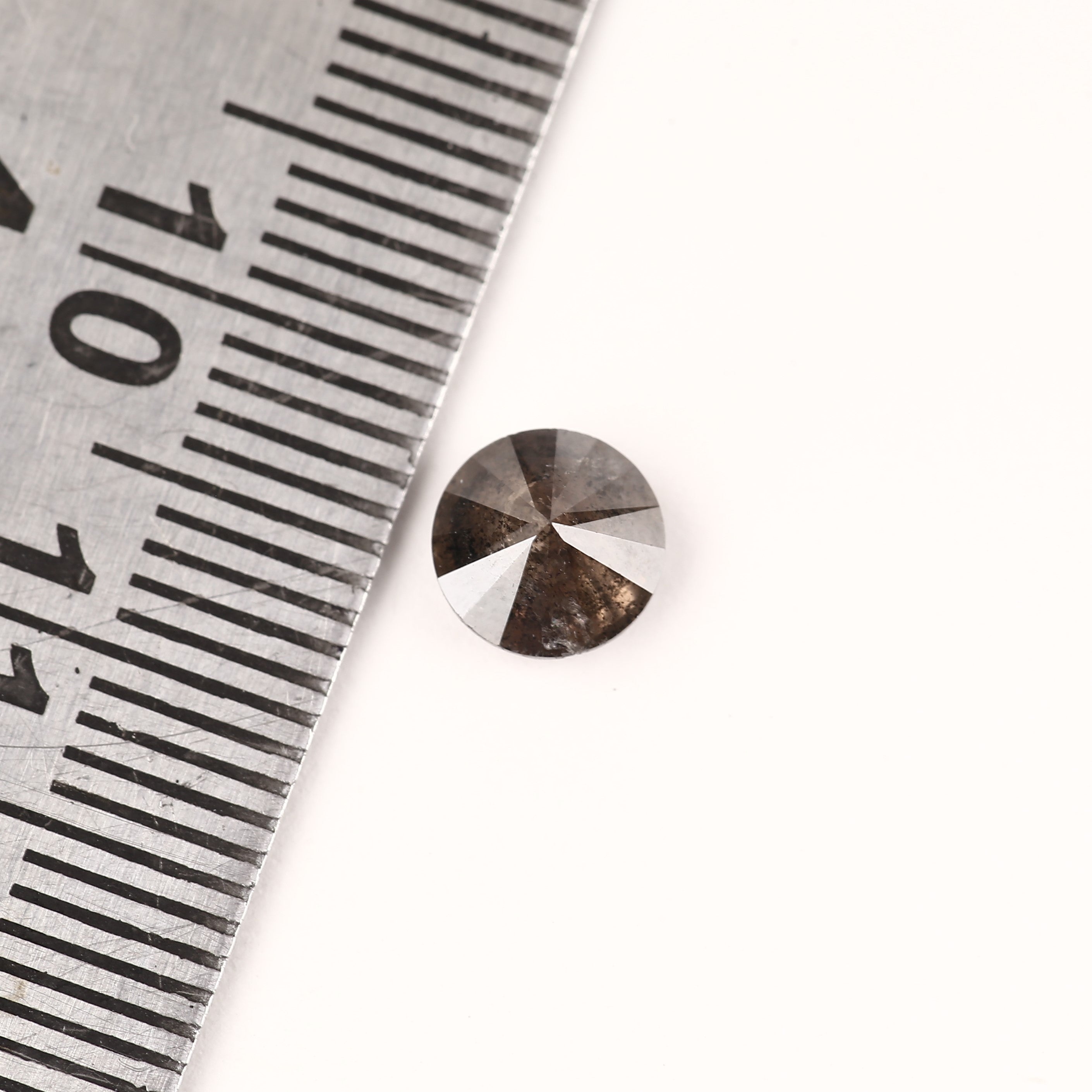 1.16 Carat Natural Stormy Gray Salt and Pepper Diamond 6.2 MM