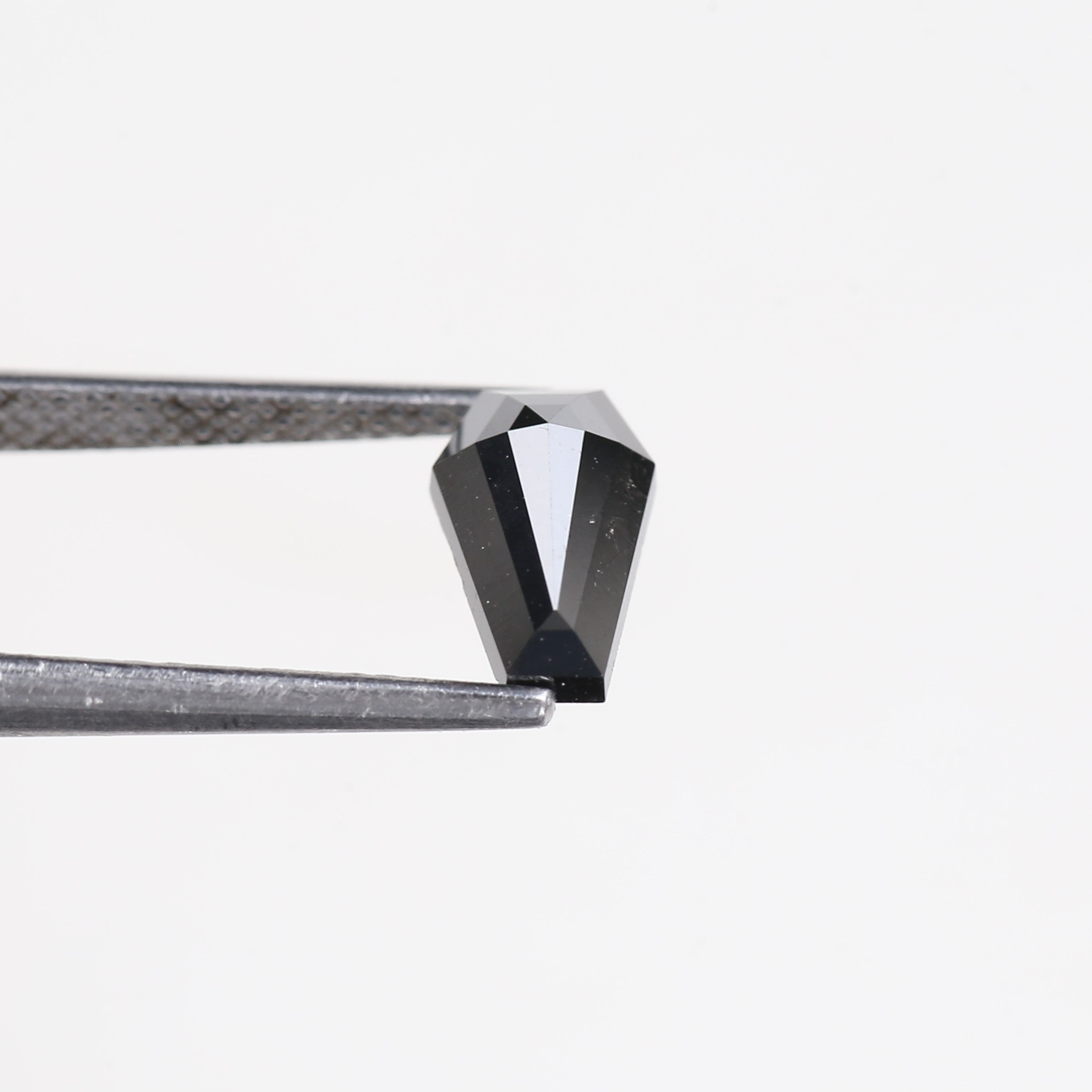 1.29 Carat Black Coffin Cut Natural Loose Diamond 8.75 MM