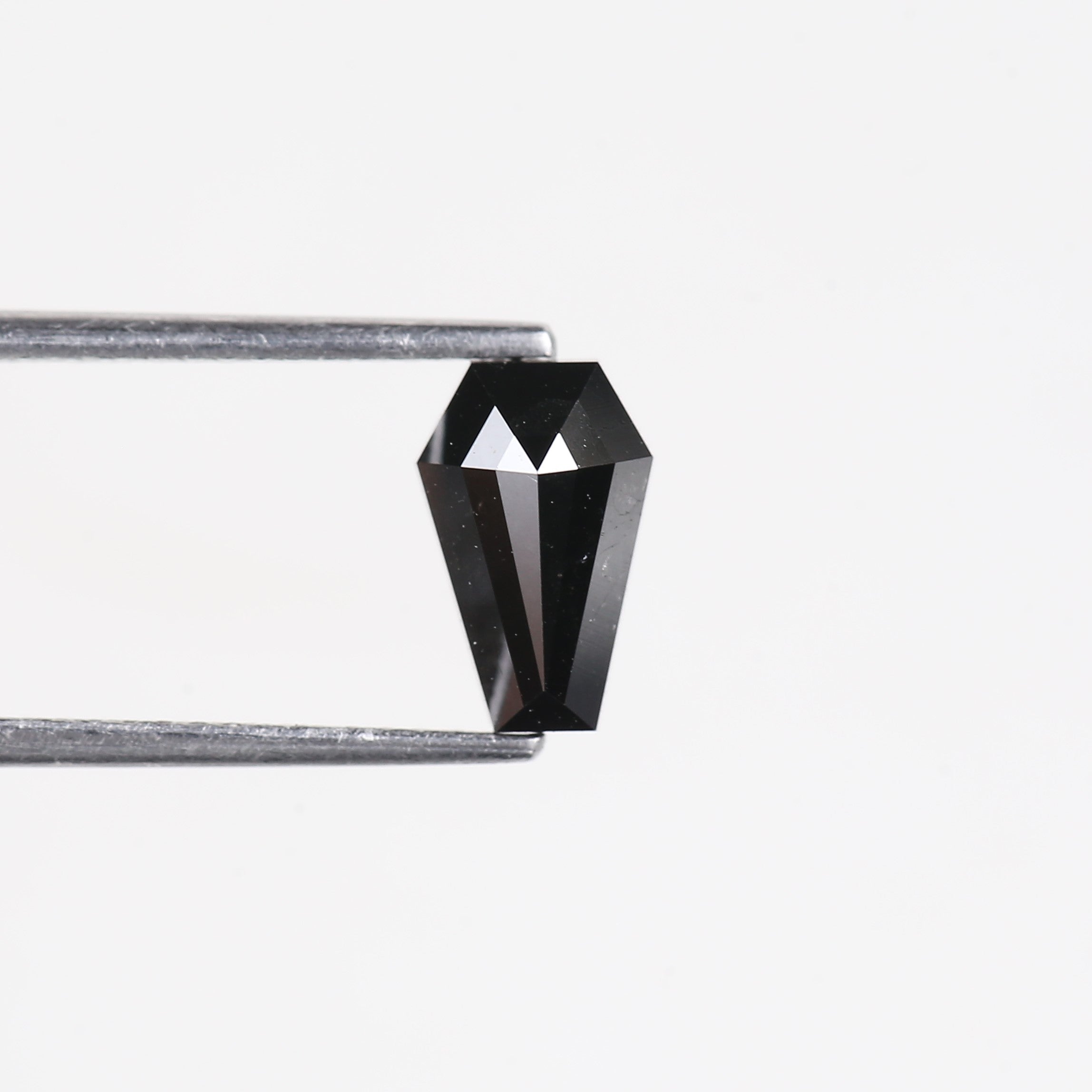 1.29 Carat Black Coffin Cut Natural Loose Diamond 8.75 MM