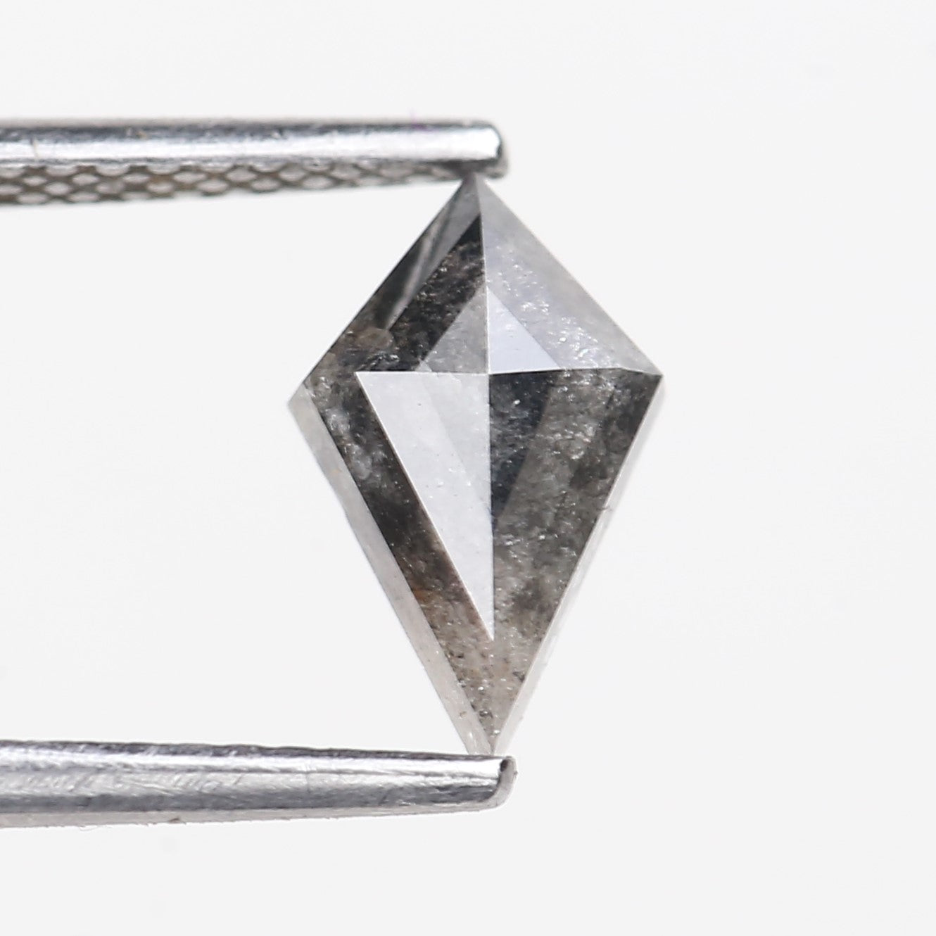 1.02 Carat Natural Kite Cut Grey Salt And Pepper Diamond 9.65 MM