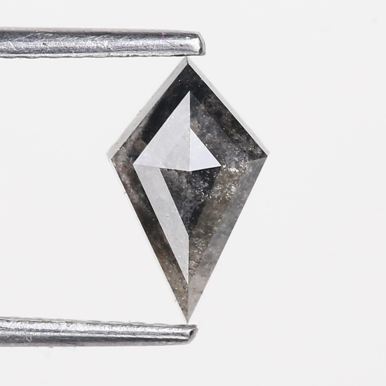 1.02 Carat Natural Kite Cut Grey Salt And Pepper Diamond 9.65 MM