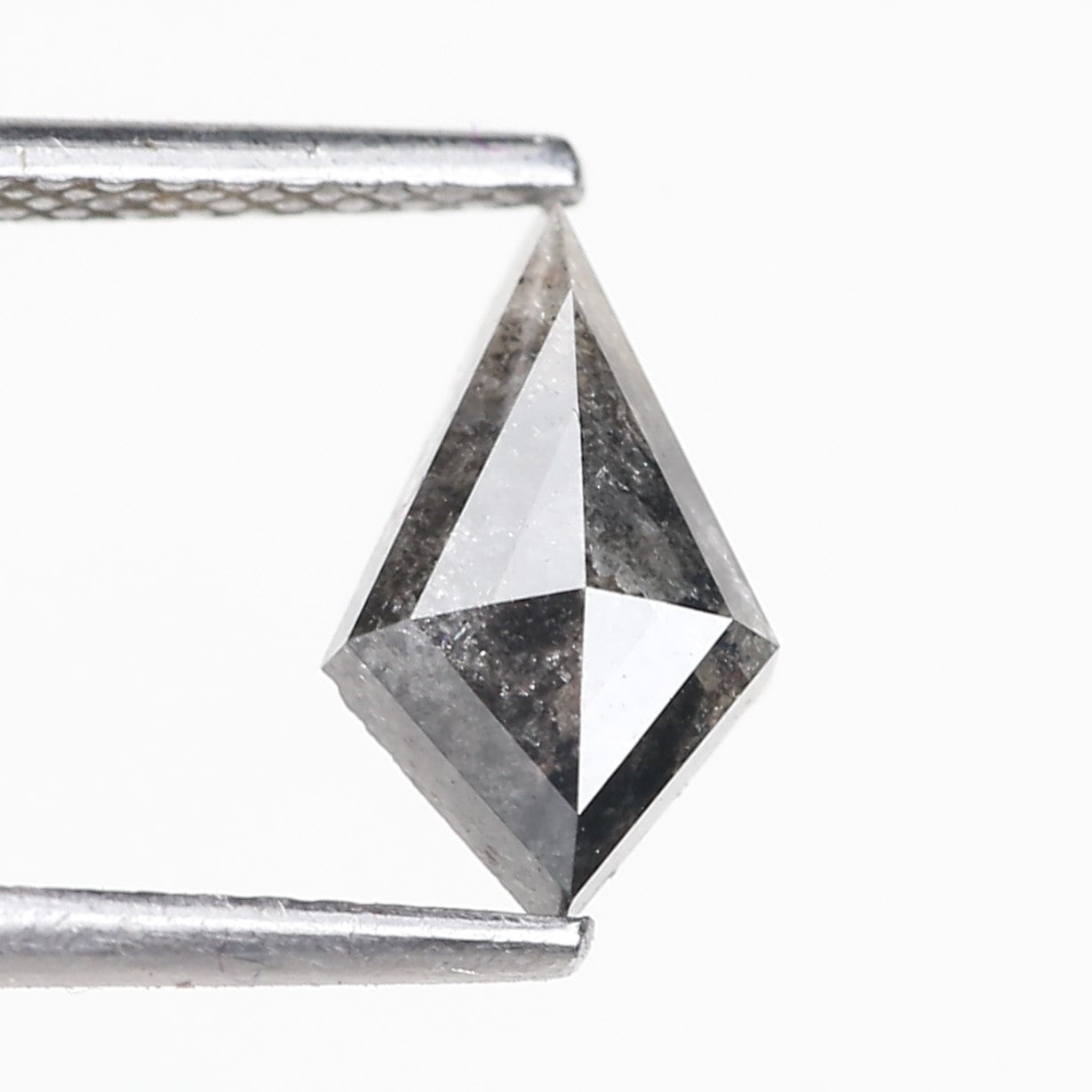 1.02 Carat Natural Kite Cut Grey Salt And Pepper Diamond 9.65 MM