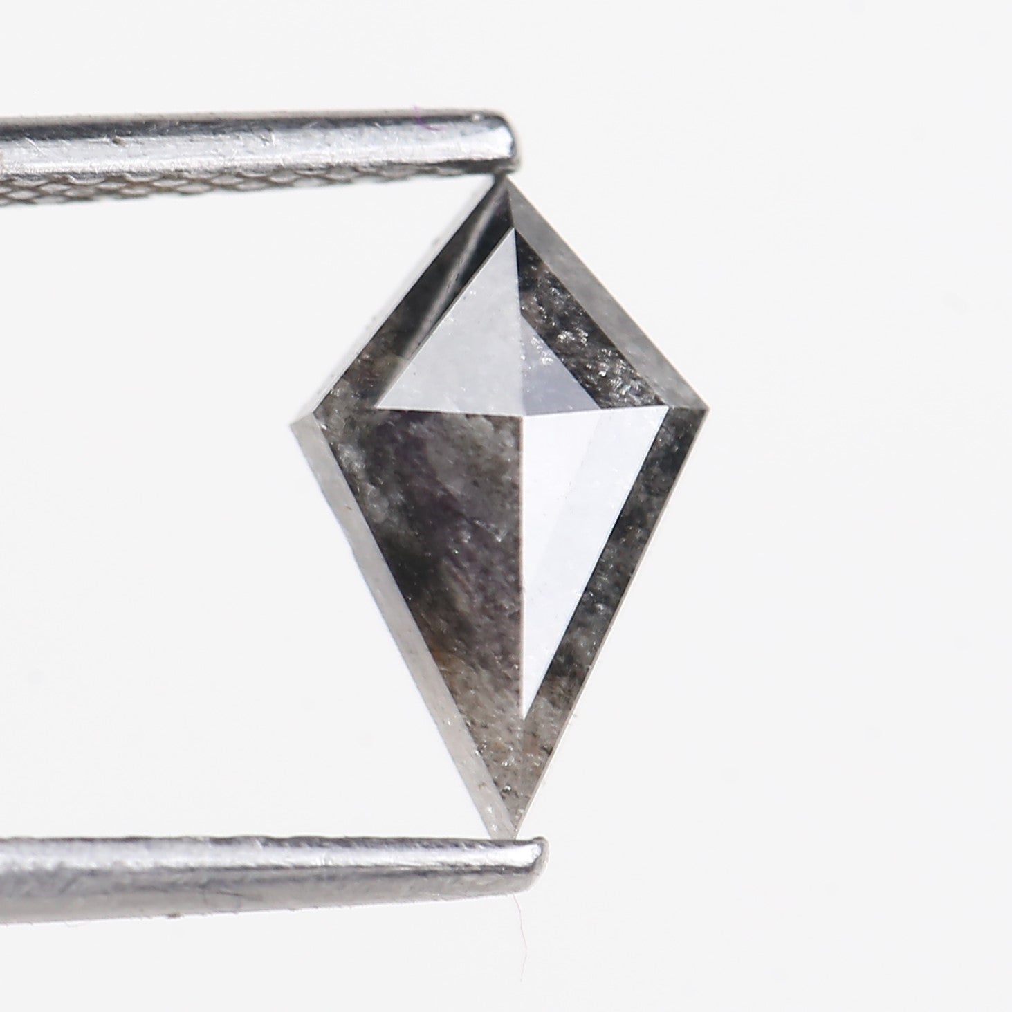 1.02 Carat Natural Kite Cut Grey Salt And Pepper Diamond 9.65 MM