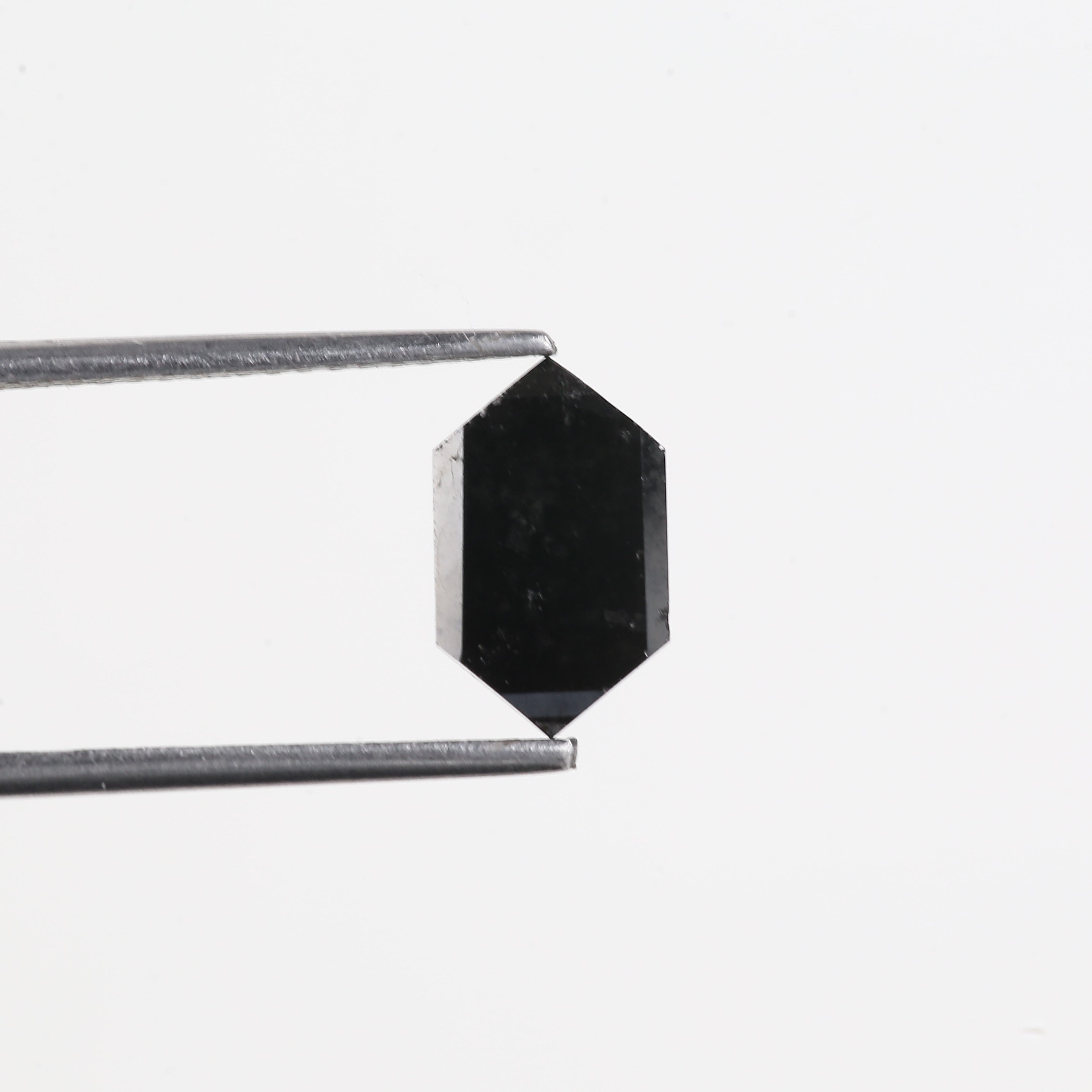 1.74 Carat Natural Loose Black Hexagon Cut Salt And Pepper Diamond