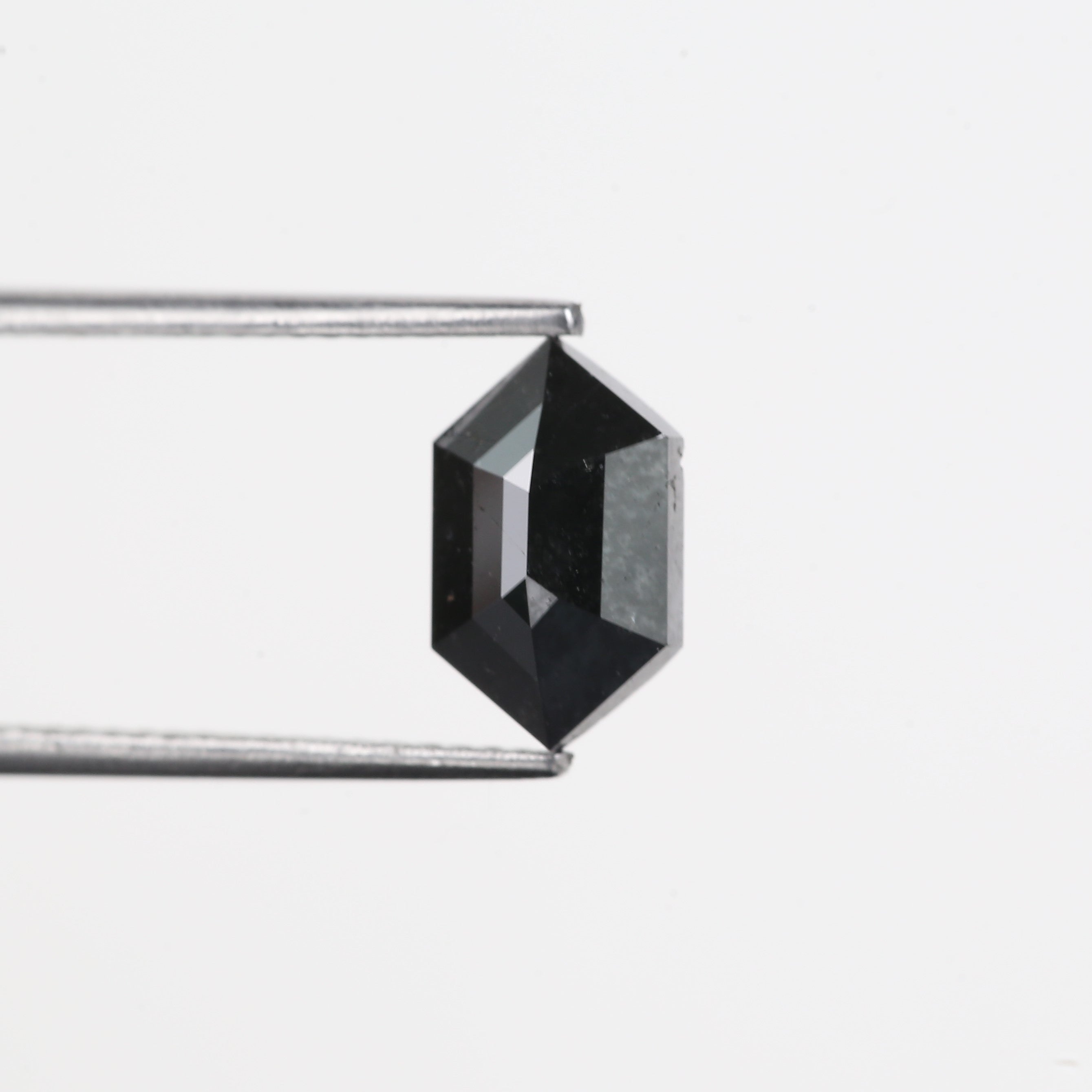 1.74 Carat Natural Loose Black Hexagon Cut Salt And Pepper Diamond