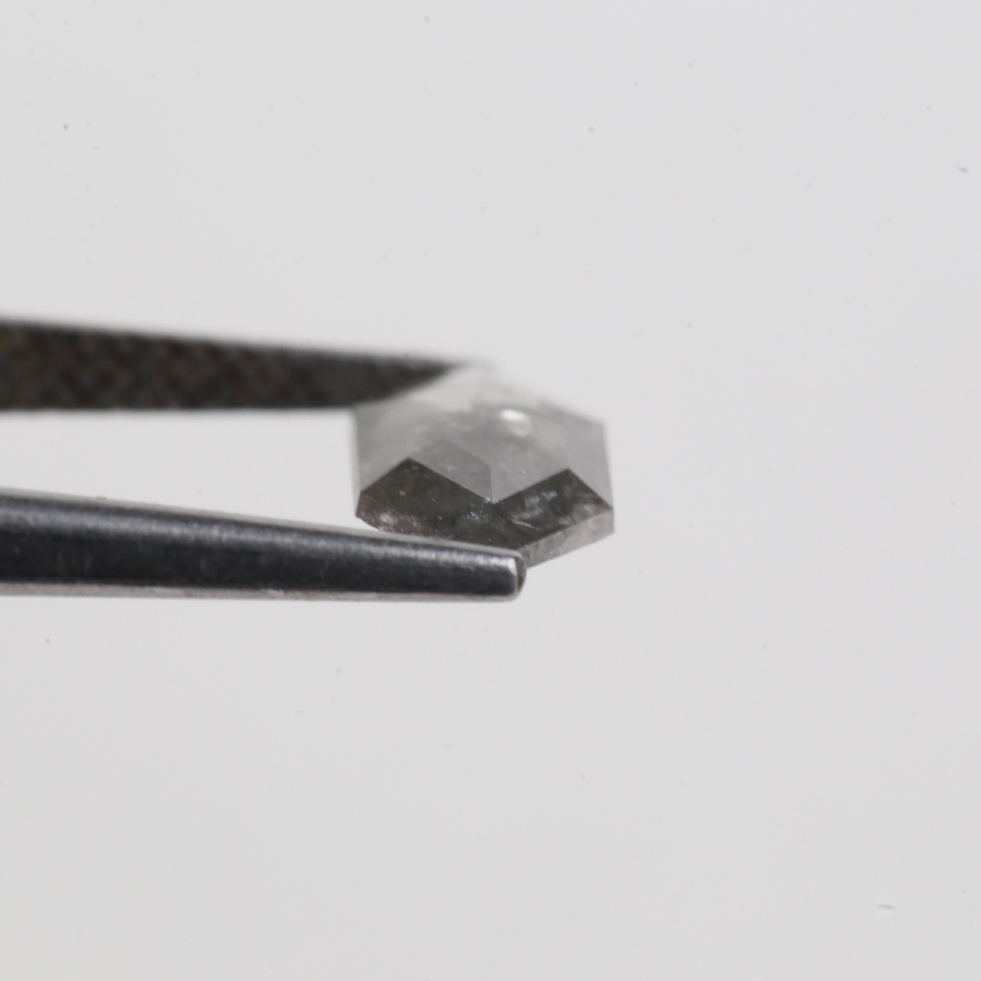 0.82 Carat Salt And Pepper Hexagon Cut Natural Diamond 10 MM