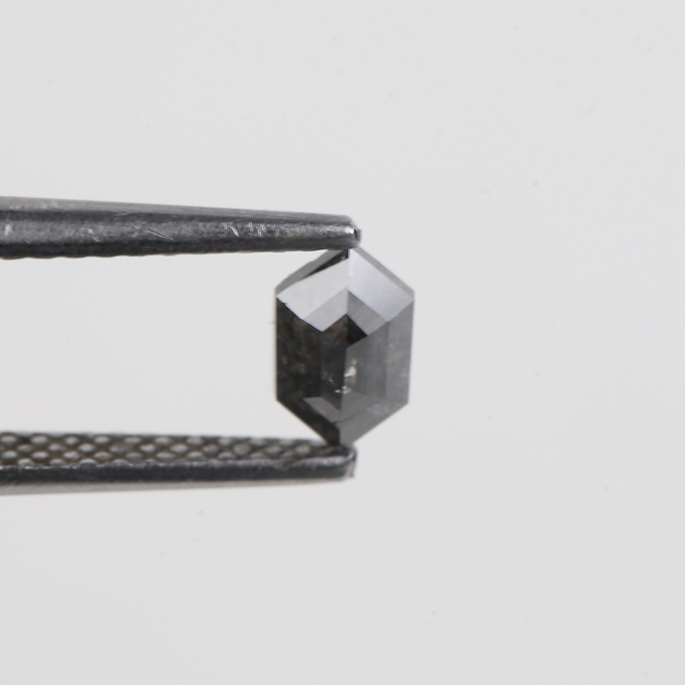 0.33 Carat Gray Salt and Pepper Hexagon Diamond Cut 5.87 MM