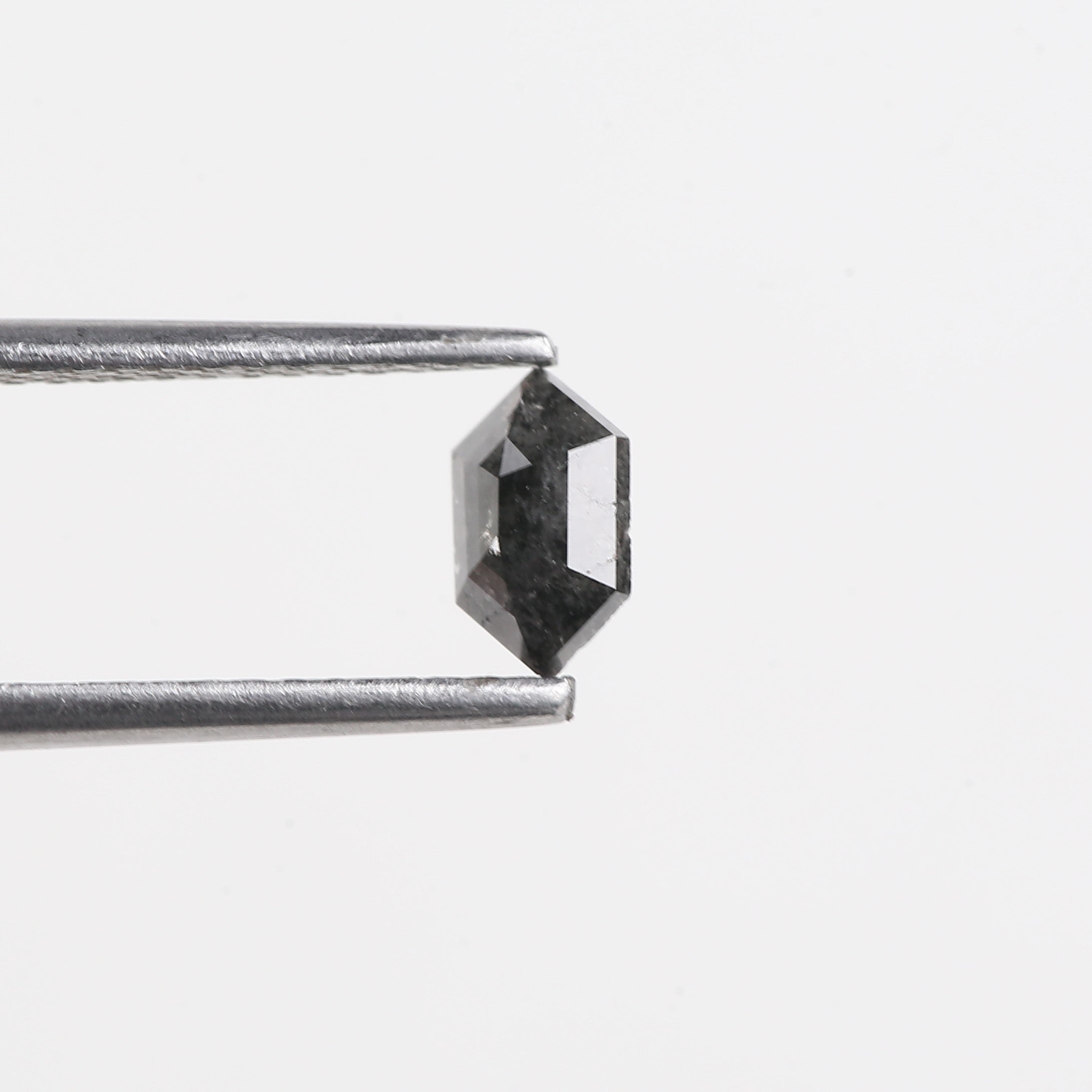 0.33 Carat Gray Salt and Pepper Hexagon Diamond Cut 5.87 MM