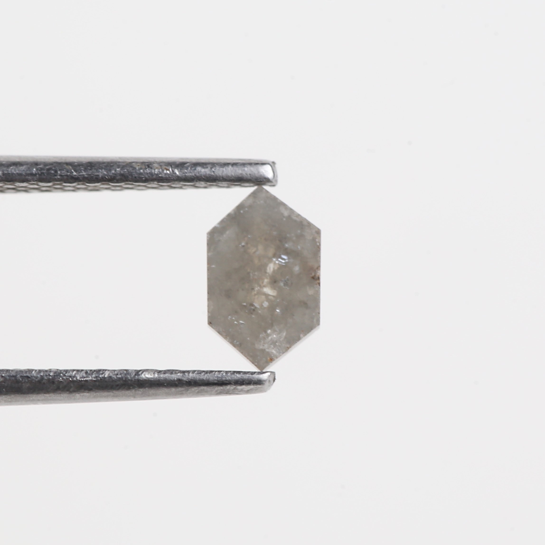 0.35 Carat Salt And Pepper Hexagon Cut Natural Diamond 6.34 MM