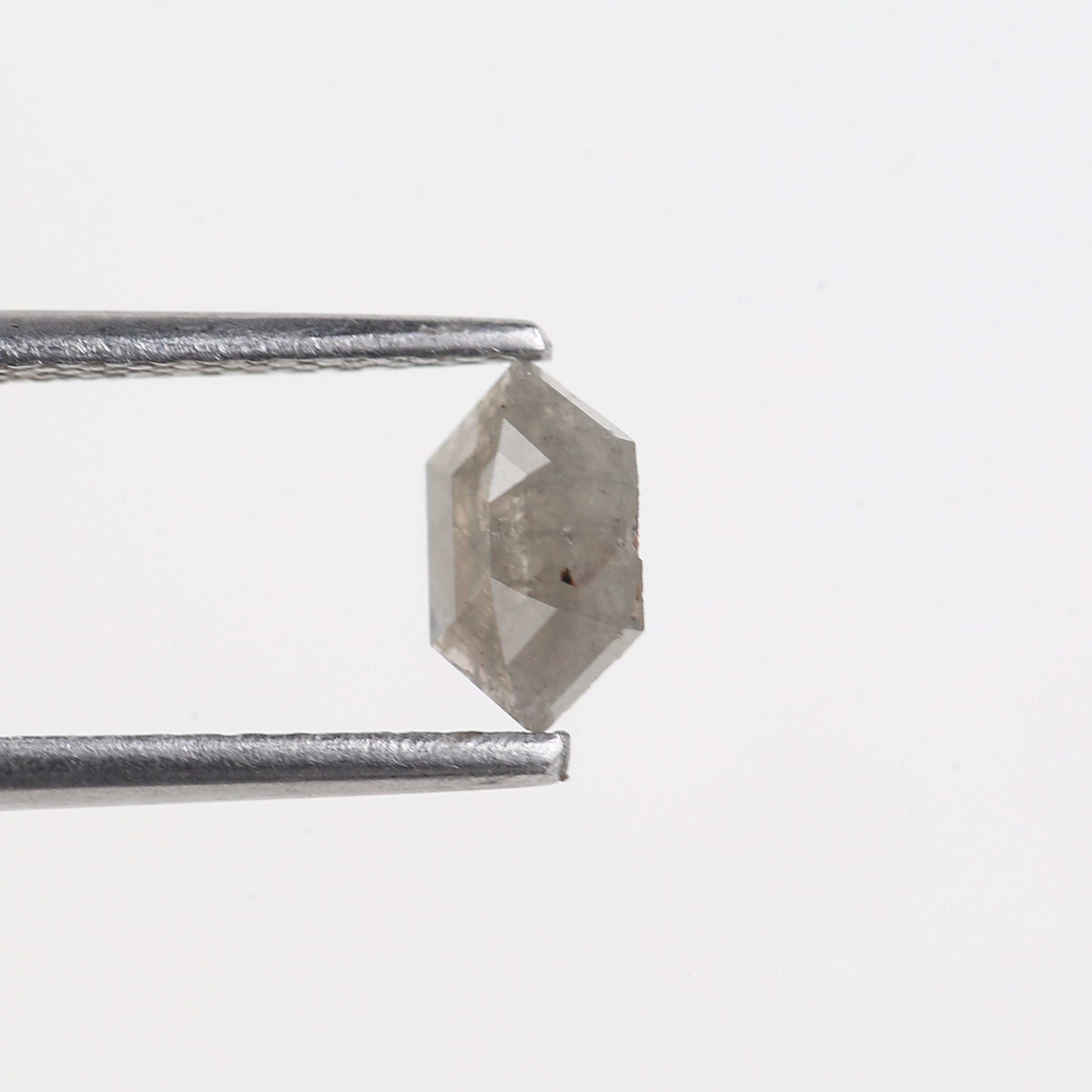 0.35 Carat Salt And Pepper Hexagon Cut Natural Diamond 6.34 MM