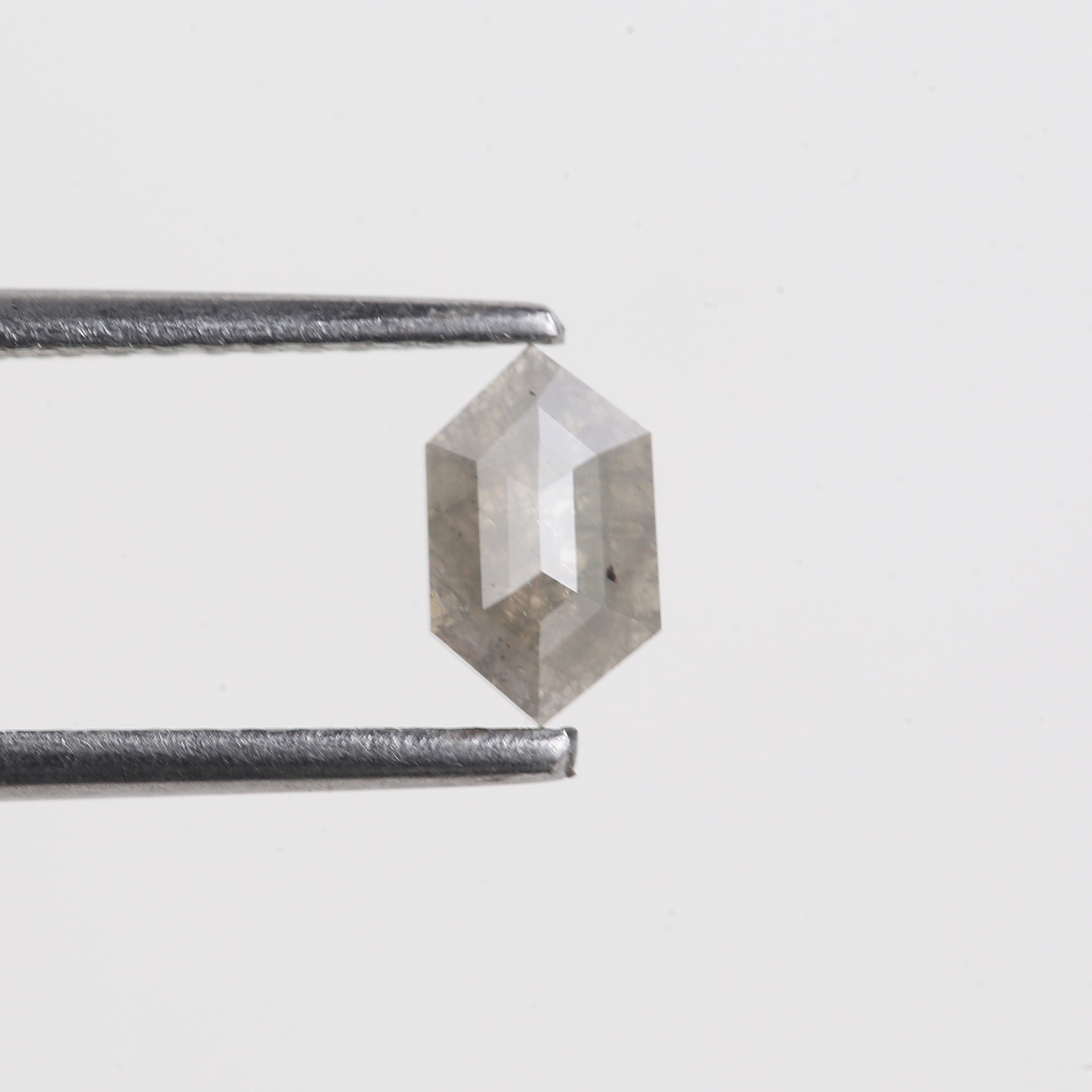 0.35 Carat Salt And Pepper Hexagon Cut Natural Diamond 6.34 MM
