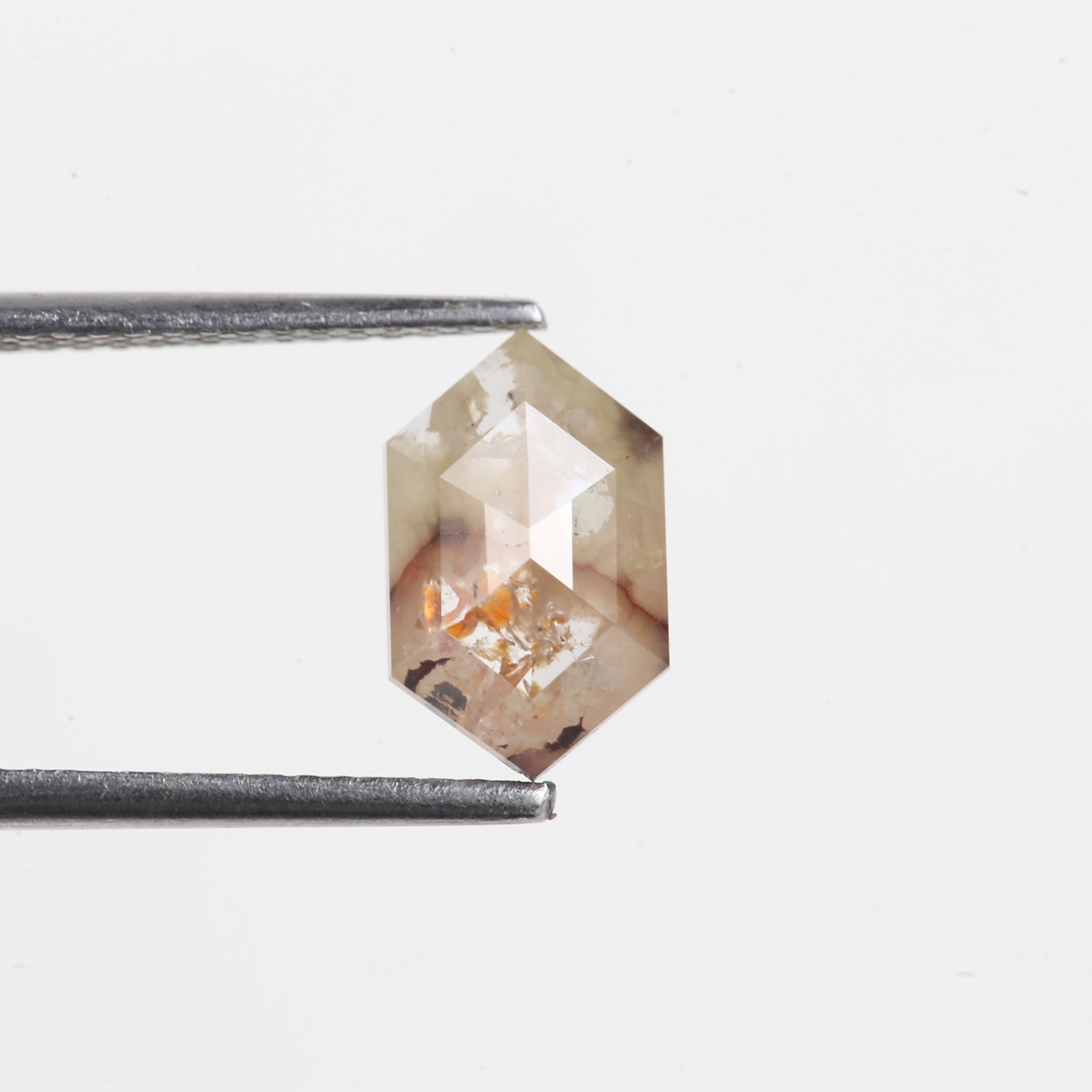 1.50 Carat Salt And Pepper Hexagon Cut Fancy Diamond 10.04 MM