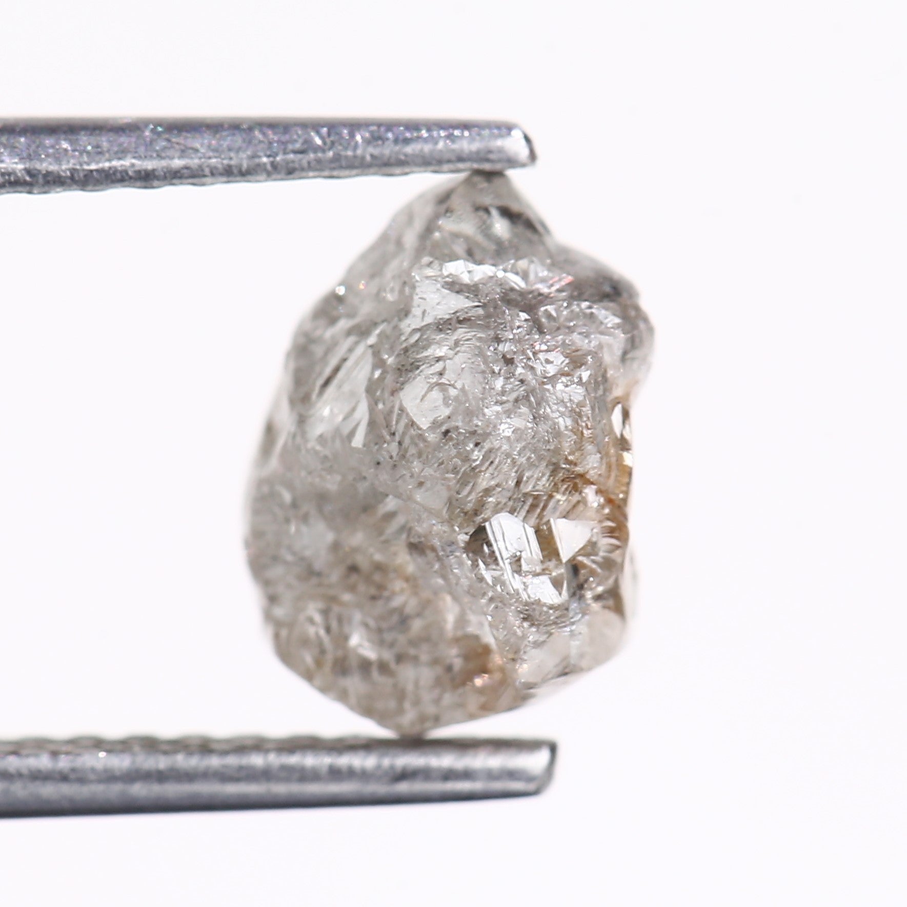 2.33 Carat Natural Uncut Raw Gray Rough Diamond 8.20 MM